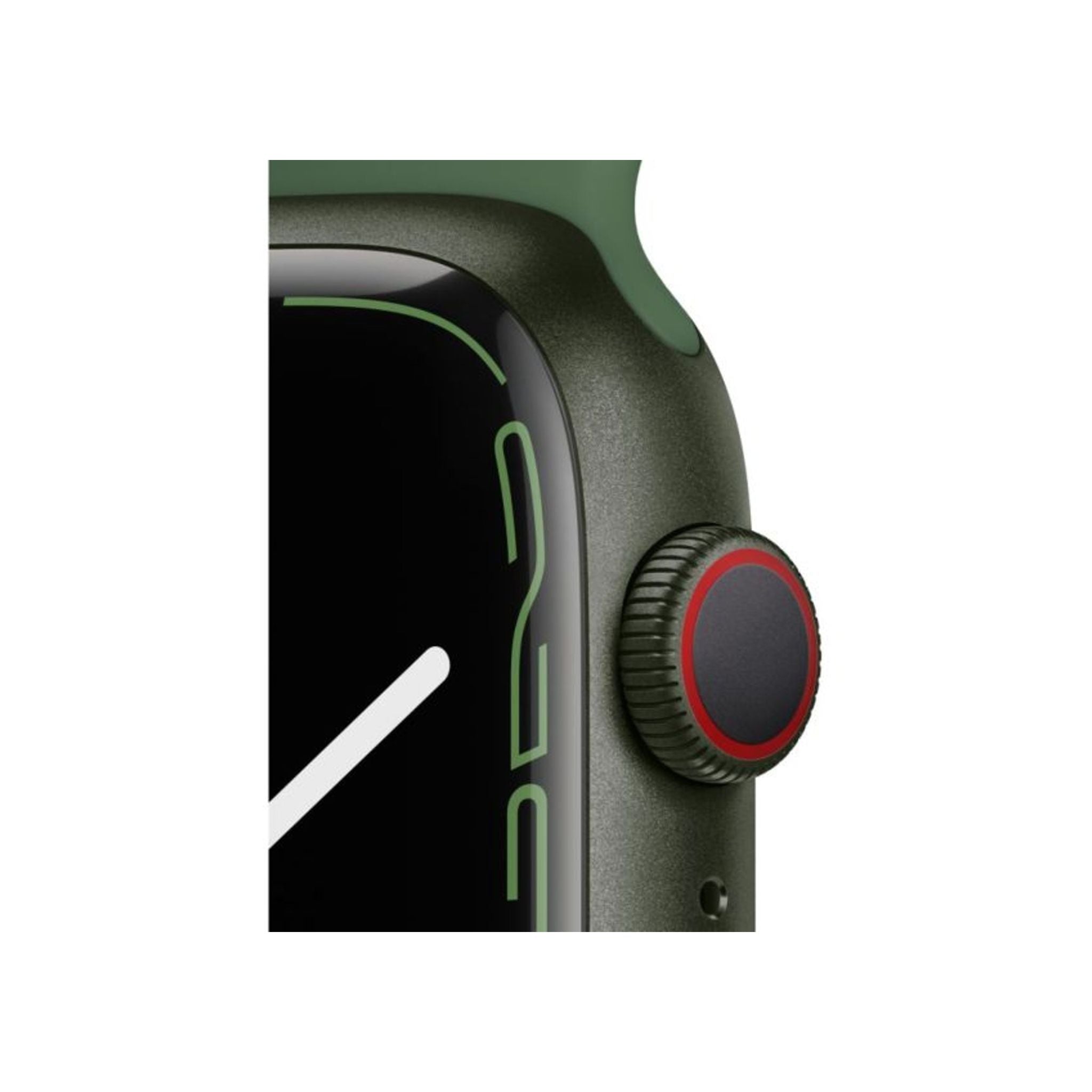 Apple Watch Series 7 GPS + Cellular, 45mm Green Aluminium Case with Clover Sport Band – Middle East Version
