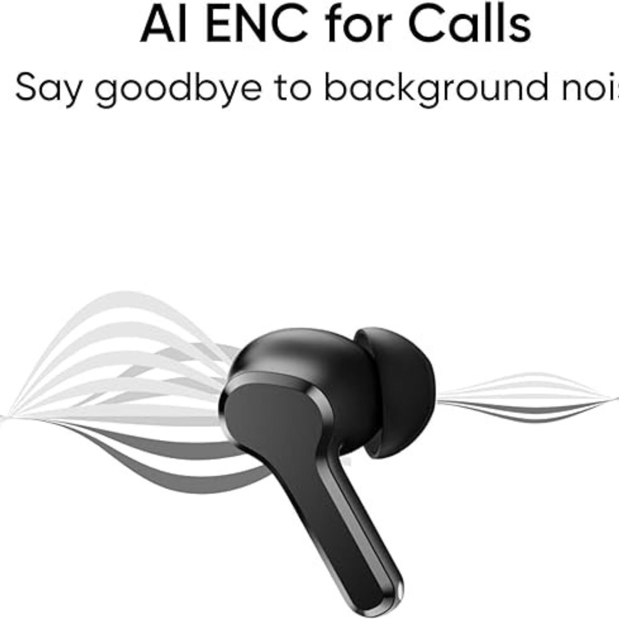 Realme T100 True Wireless Earbuds With AI Noise Cancelling - Black