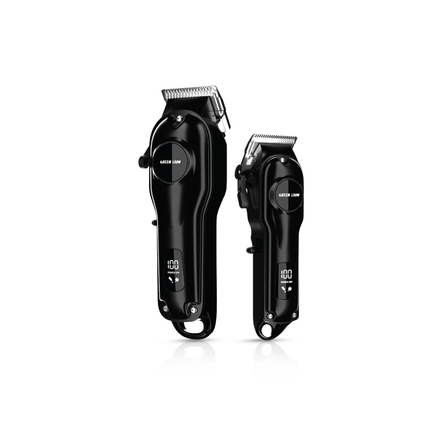 Green Lion ProClip Duo 7 in 1 Hair Trimmer, Ergonomic Low Noise Design, Include Hair Comb, Hairdressing Cloth, Hairdressing Scissors, Carrying Case - Black