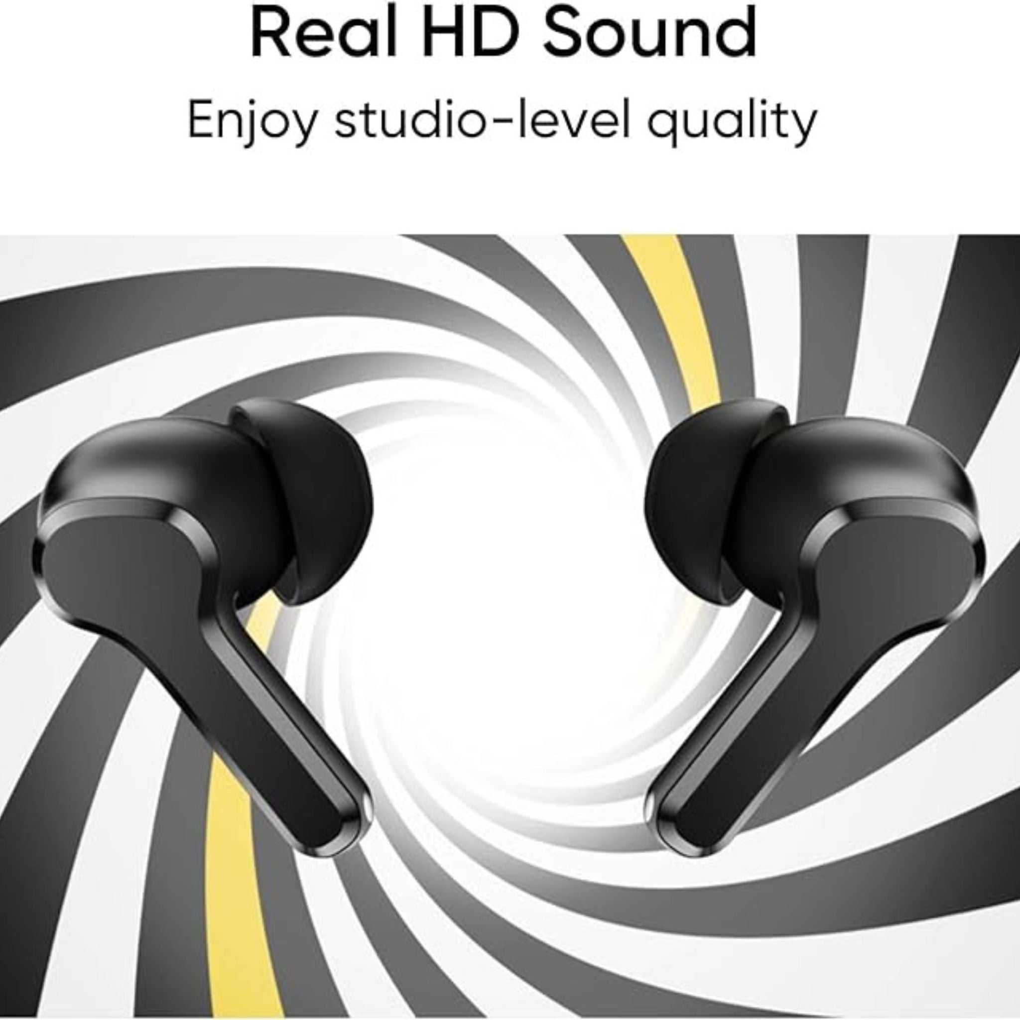 Realme T100 True Wireless Earbuds With AI Noise Cancelling - Black