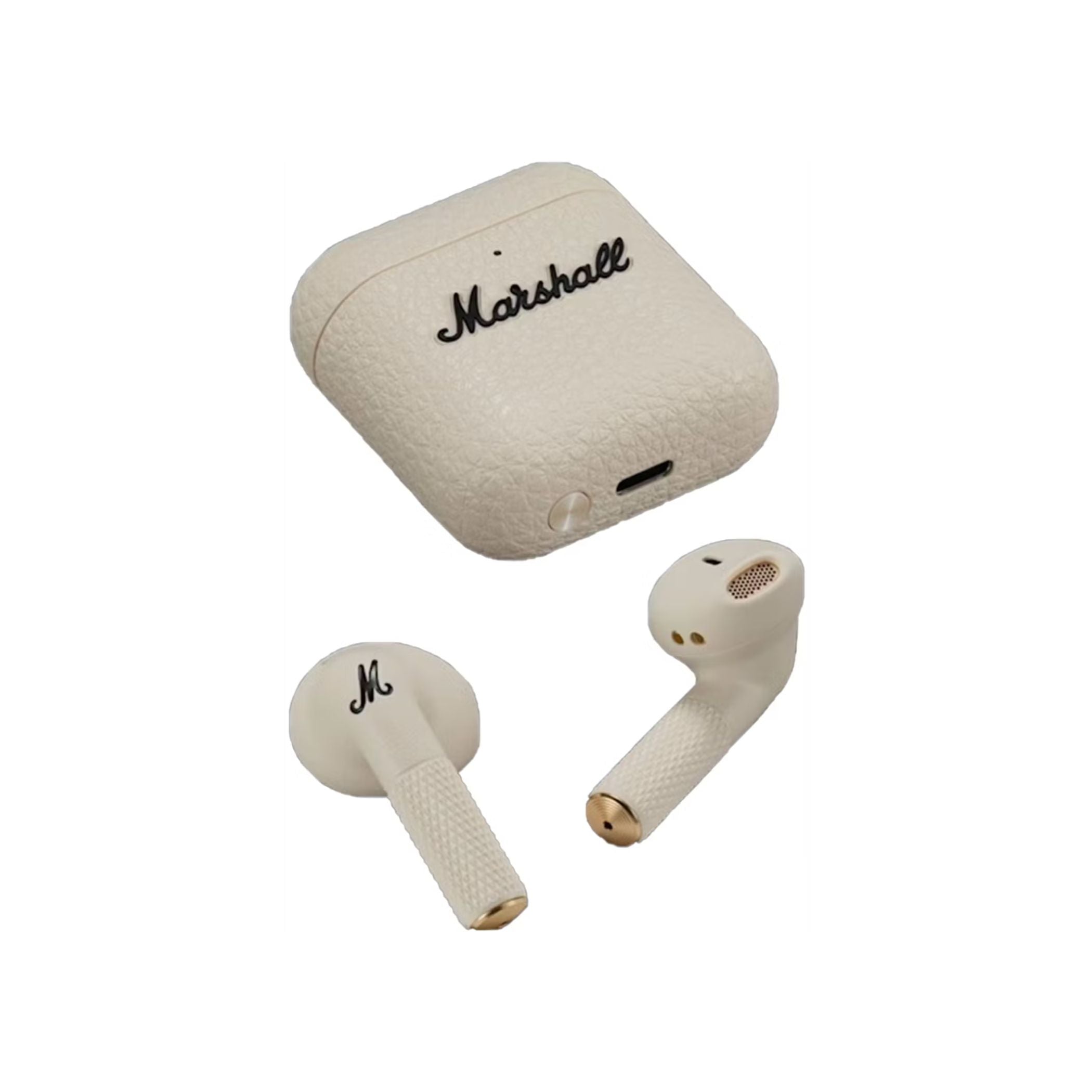 Marshall Minor IV Wireless Earbuds with Active Noise Cancellation, Waterproof, 12mm Driver Size, Bluetooth Version 5.3, Up to 30 Hours Playtime, Touch Control- Cream