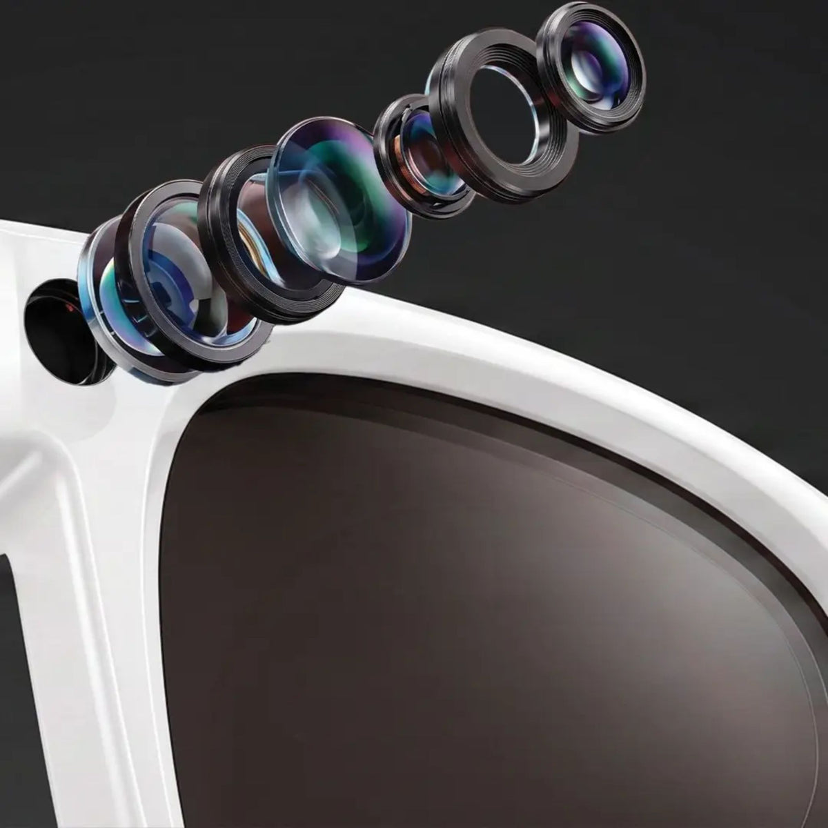 Porodo Lifestyle Optiqa AI Smart Glasses With Built-In High-Resolution Camera - White