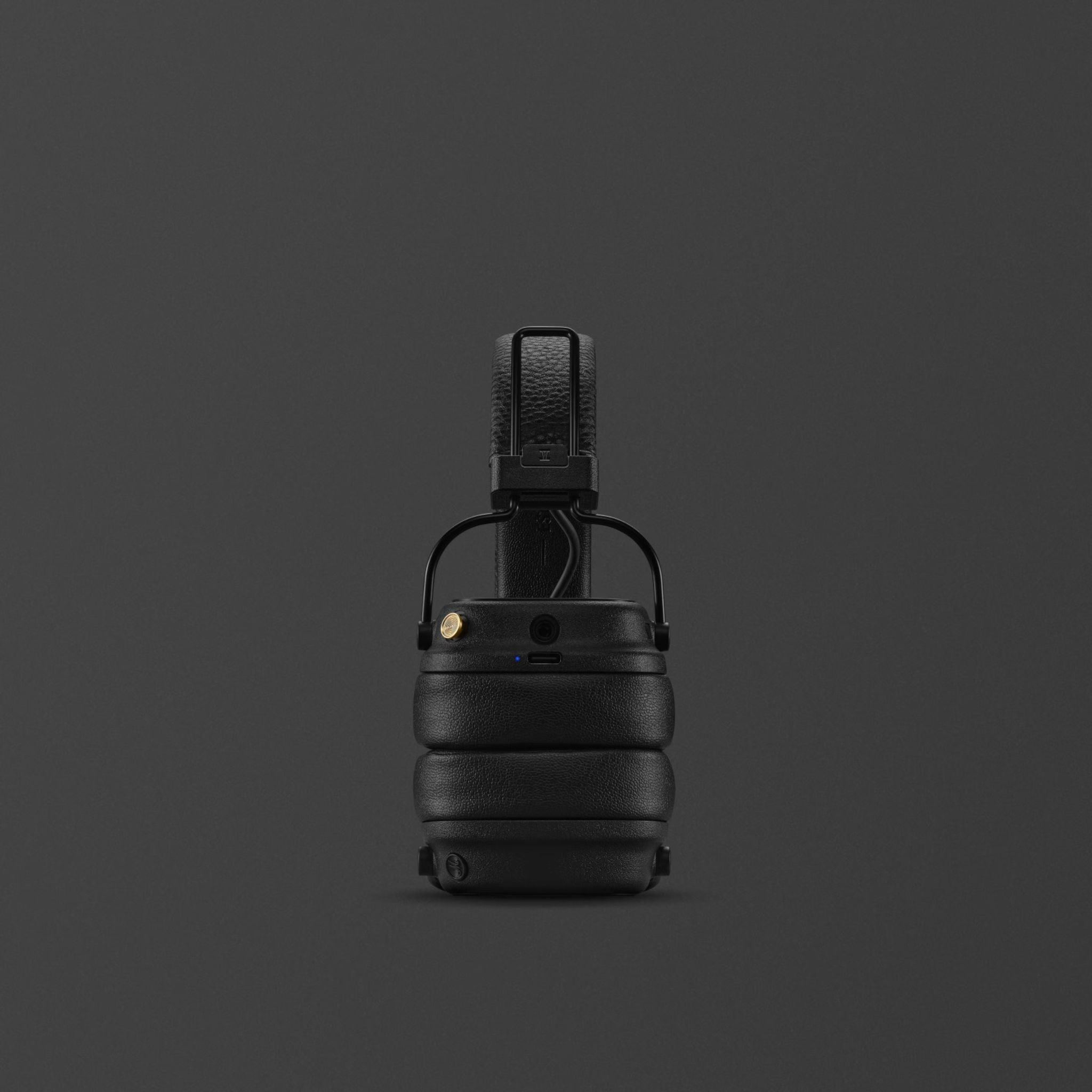 Marshall Major V Wireless On-Ear Headphones with Rugged & Foldable Design, Wireless Charging, 3 Hours Charging Time, Customizable M-Button, Bluetooth Version 5.3, Up to 100 Hours Play Time - Black