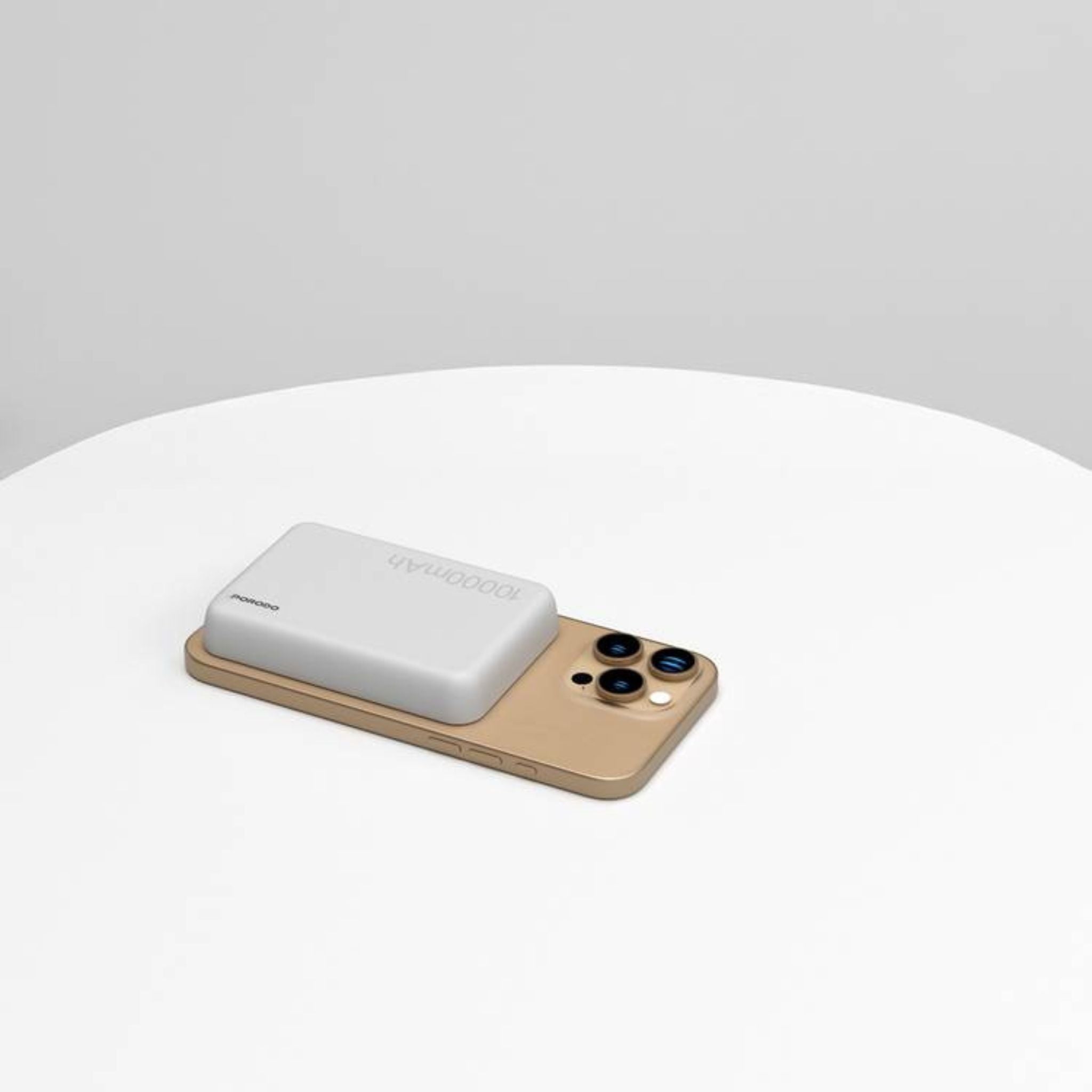 Porodo 10000mAh MagSafe Power Bank, Fast Charge, Portable & Compact Design, Type-C Input, Type-C & Wireless Outputs, 10° C-45° C Working Temperature, Strong Magnetic Hold, 20W Power Delivery - White