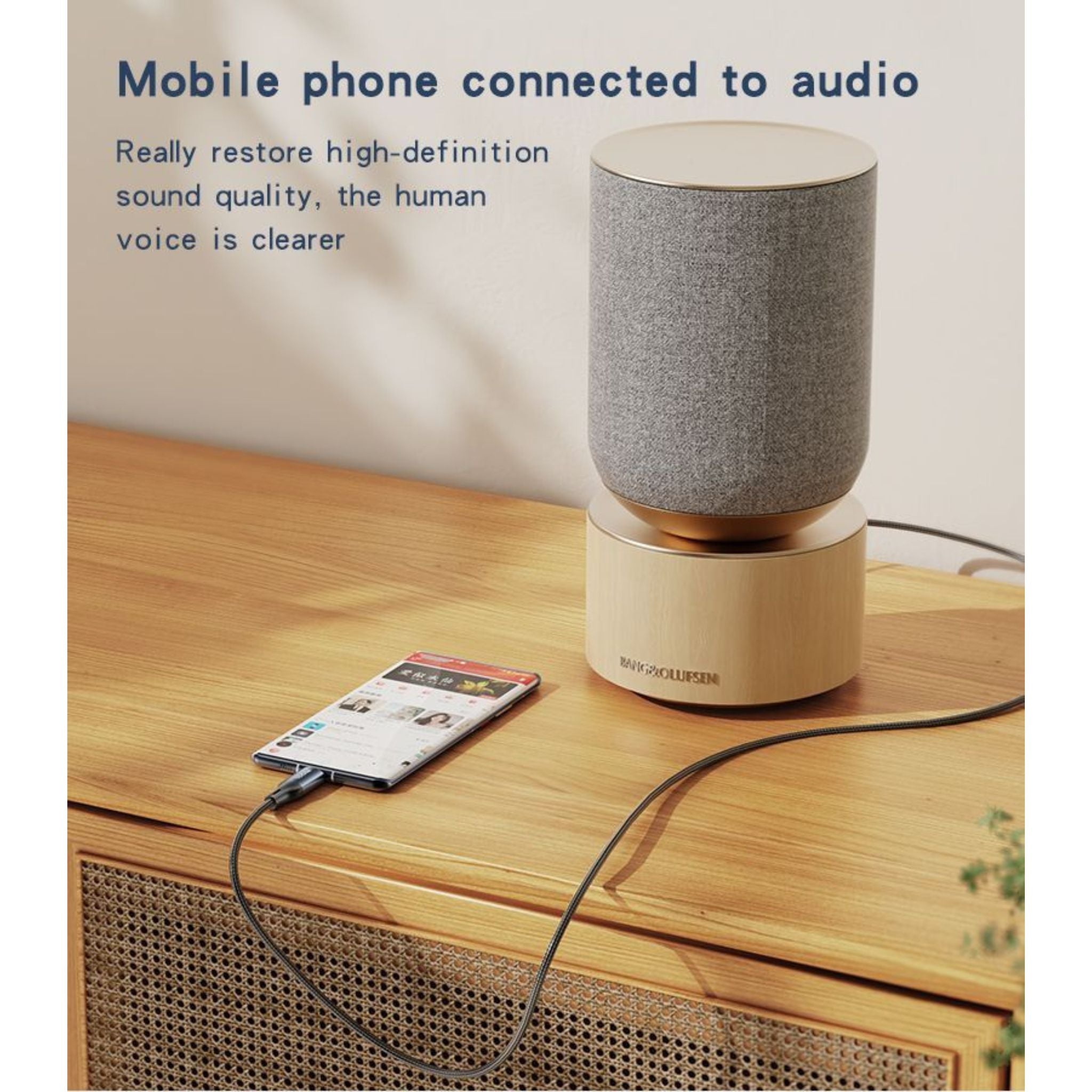 Yesido YAU42 Aluminum Alloy Built-in High-performance Type-C to 3.5MM AUX HD Call Audio Cable