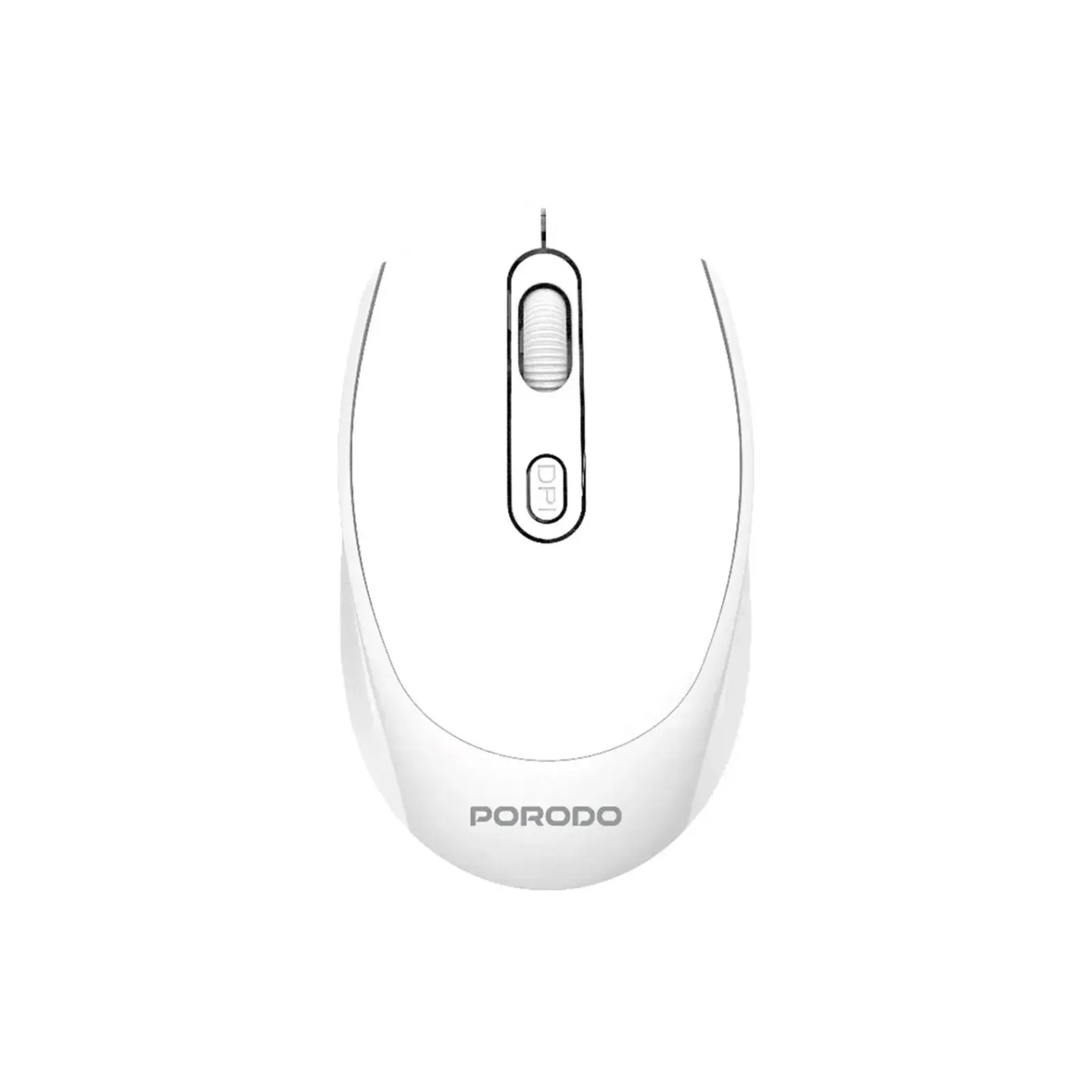 Porodo 1600DPI Wireless Mouse Dual Mode - White