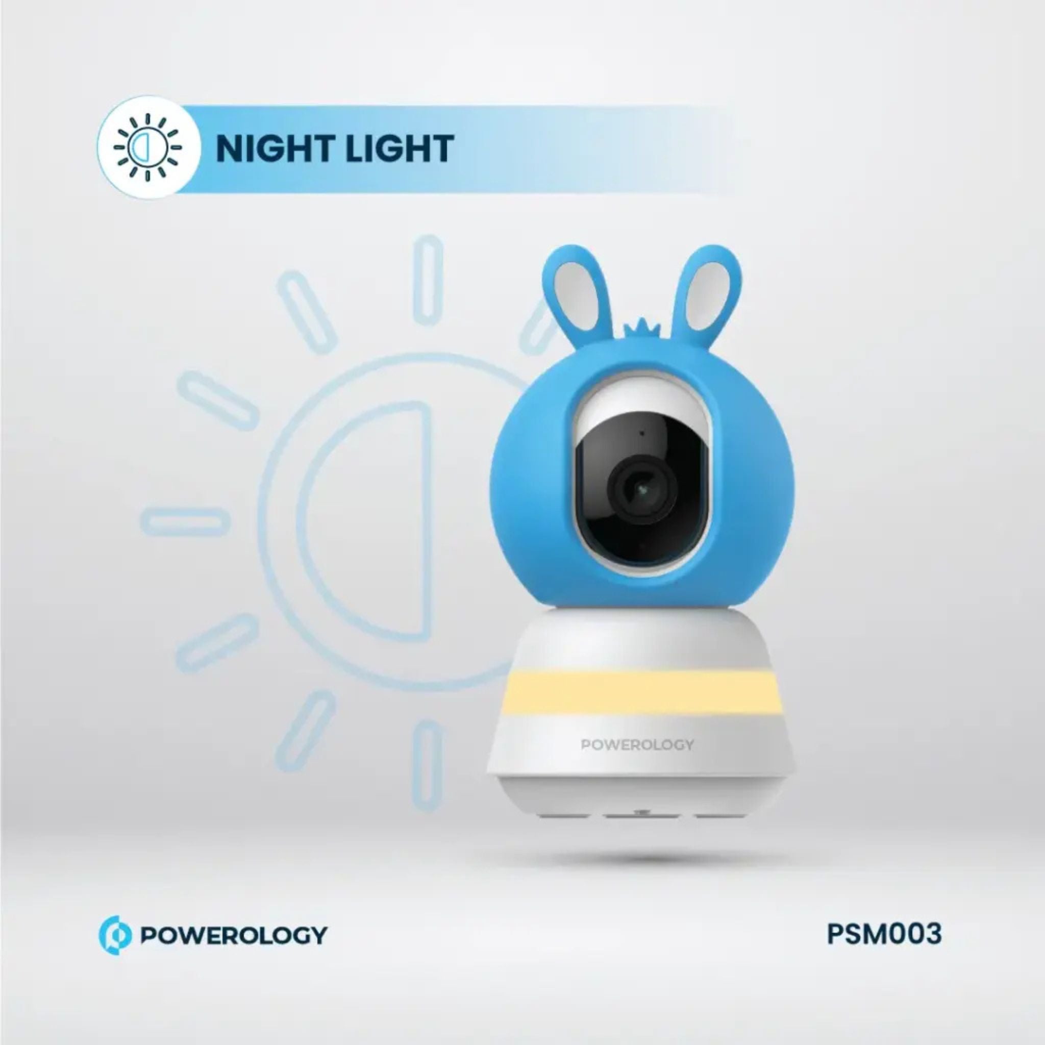 Powerology Monitor & App Baby Camera with 5" HD Display, 1080p Full HD Video, 2.4GHz Wi-Fi, AI Motion Tracking, Cry Detection, Two-Way Audio, Pan/Tilt/Zoom, Smart Night Vision, Temperature Alerts, Micro SD Support up to 256GB –Blue/Pink