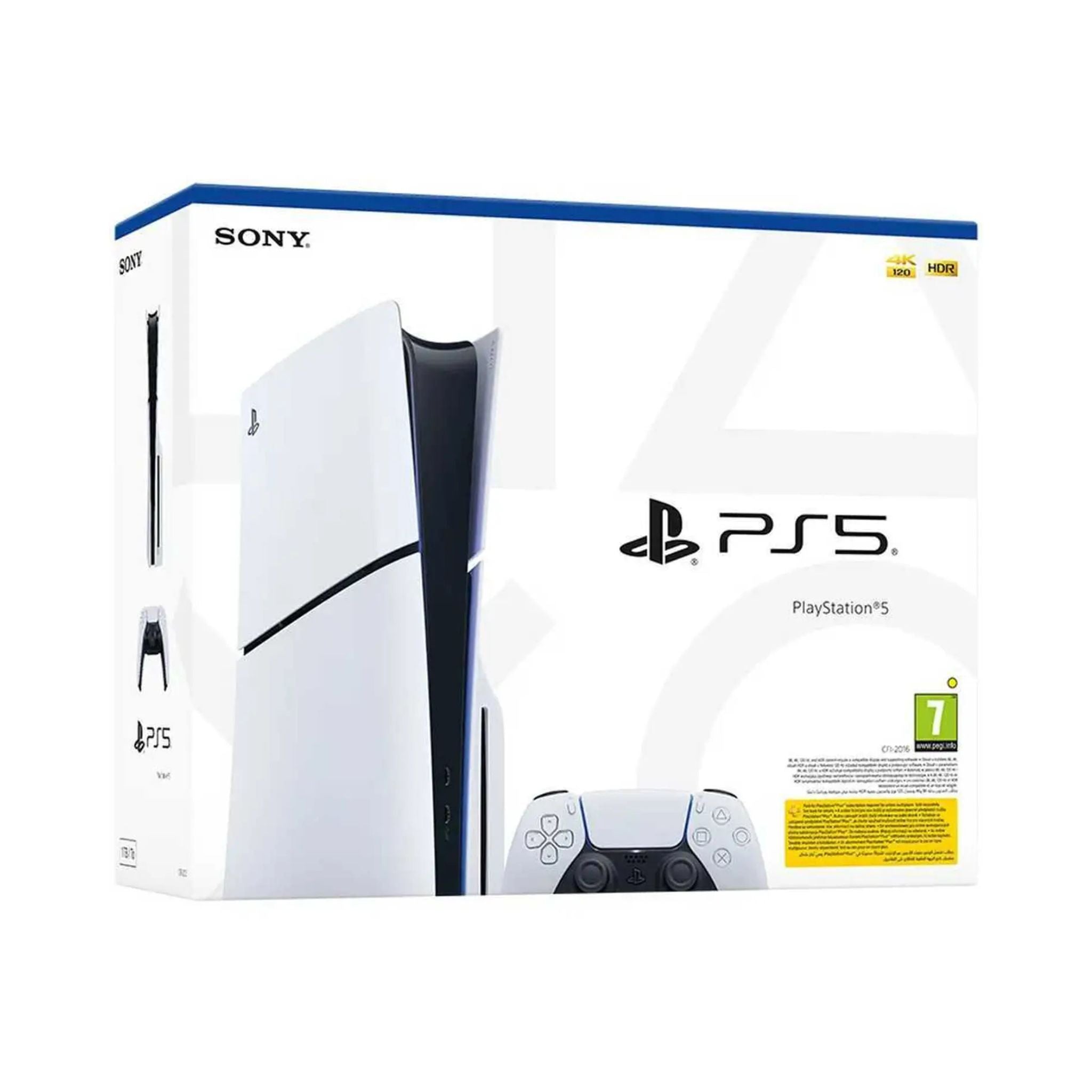 Sony PlayStation 5 Slim Console (International Version) Disc Version With Controller -White