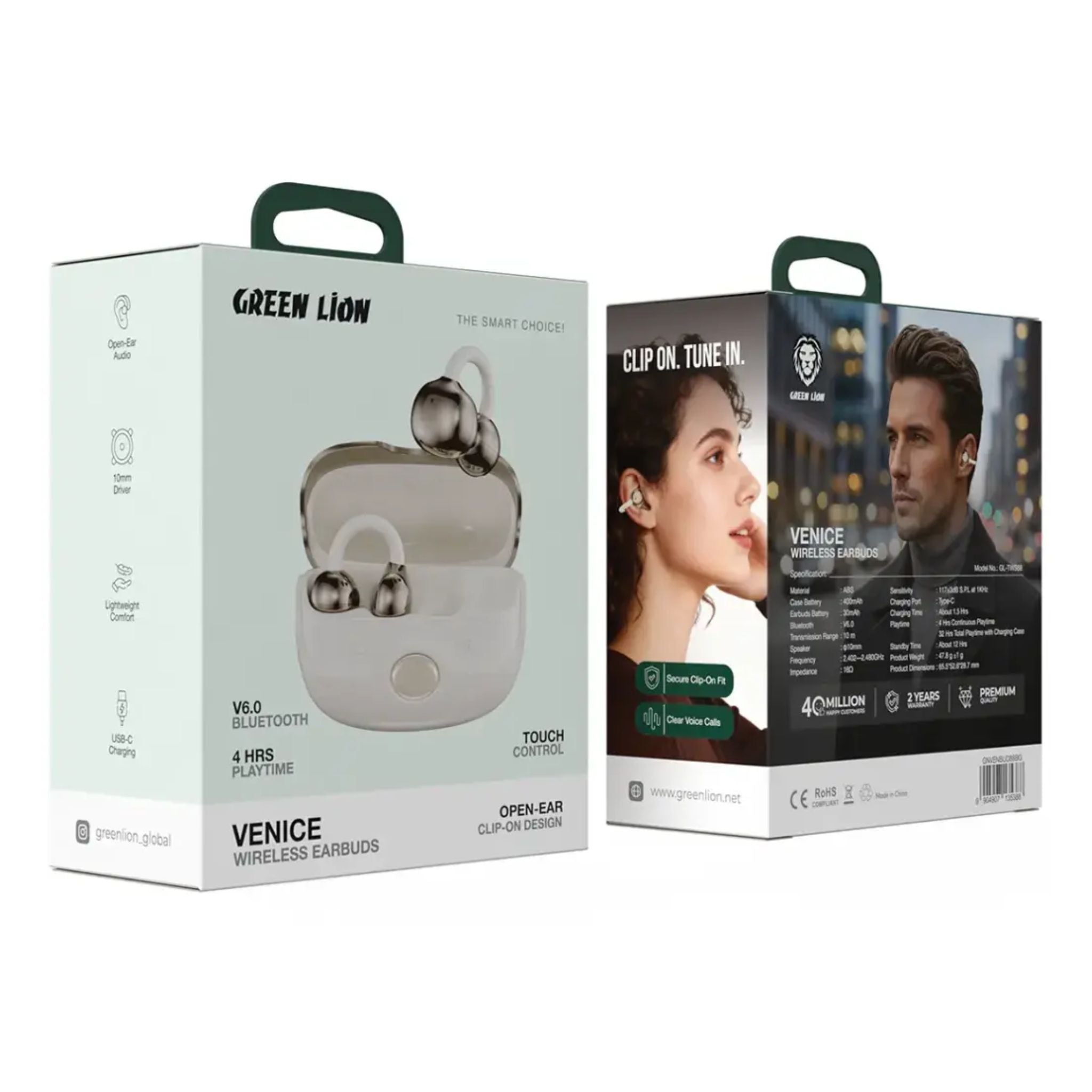 Green Lion Venice Wireless Earbuds - Beige