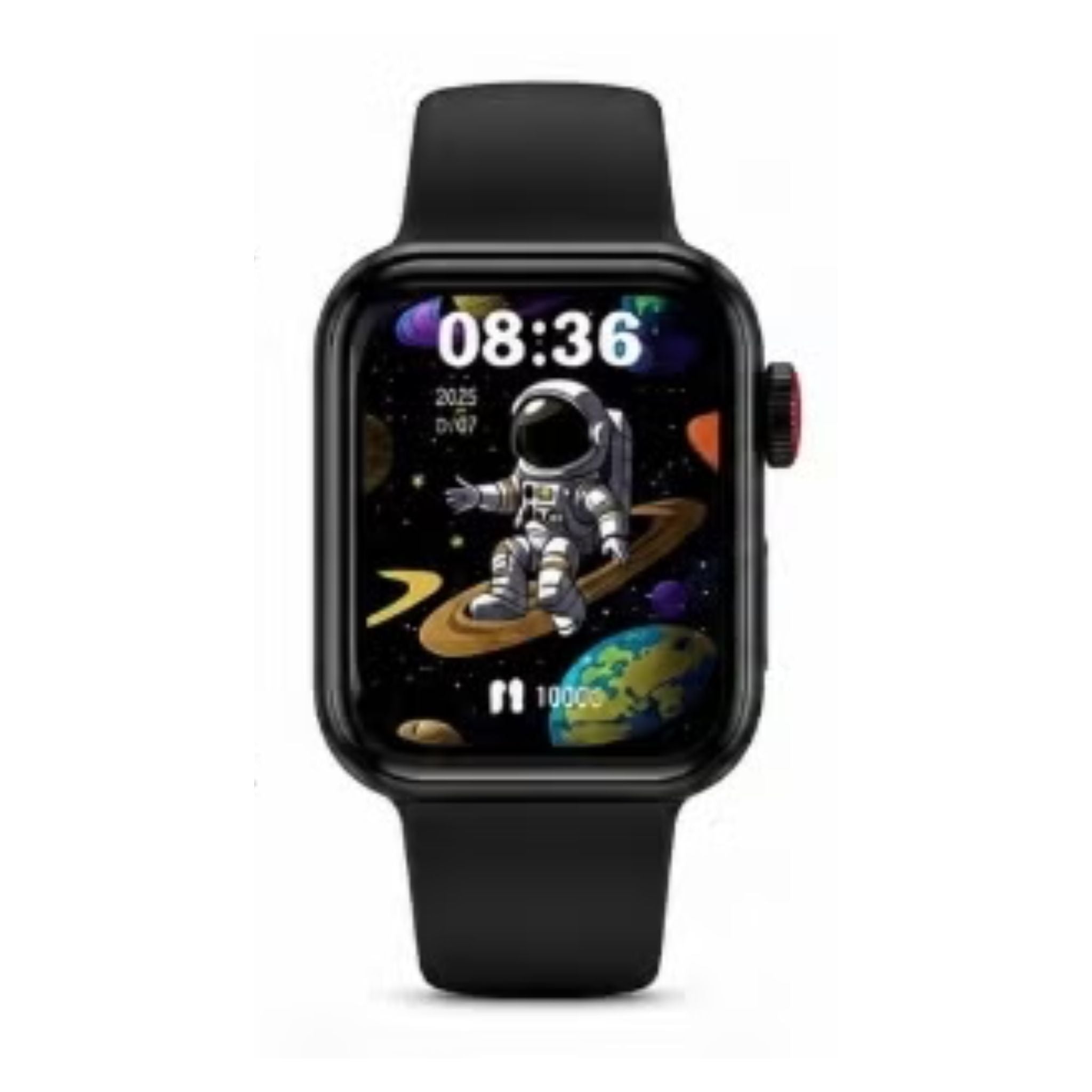 Modio MW20 Mini Kids Smart Watch For Boys, Bluetooth Calling Smartwatch For Kids With Wireless Charging & 2 Straps -  Black
