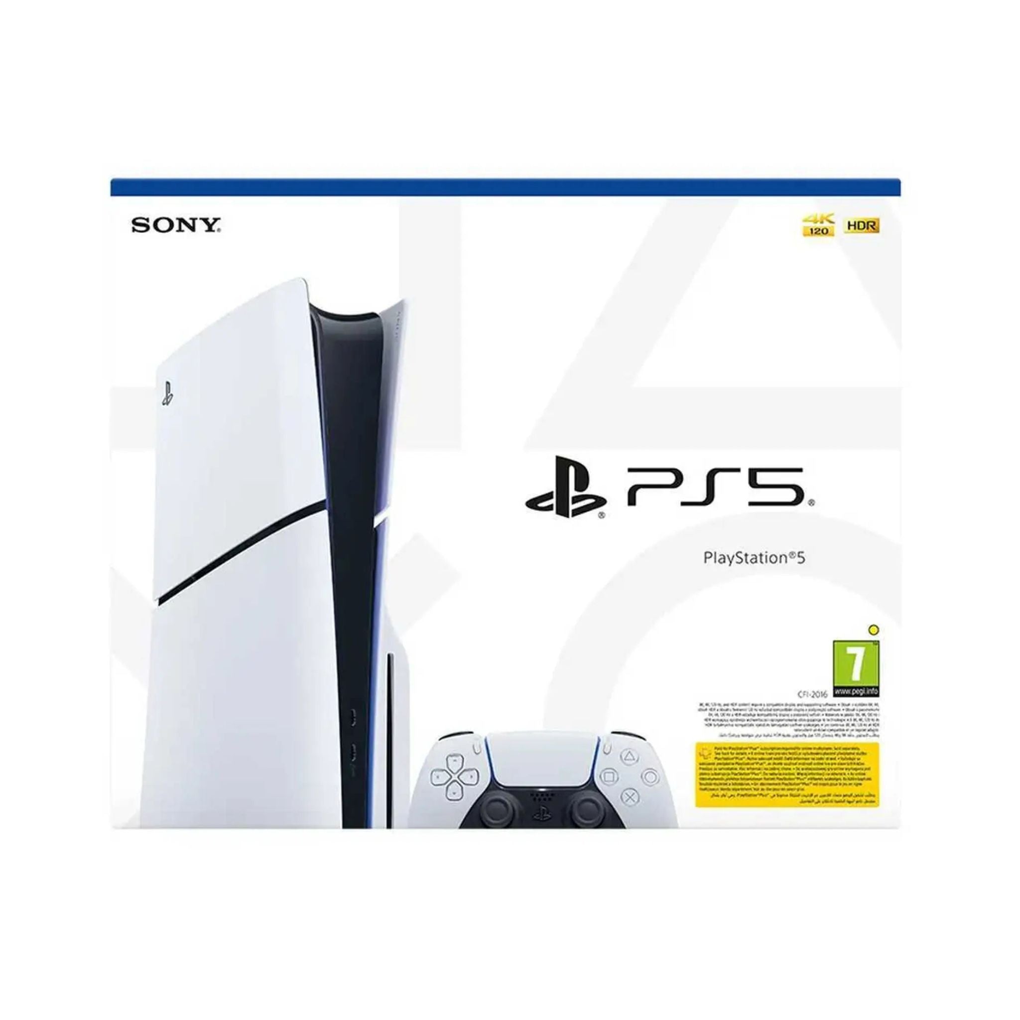 Sony PlayStation 5 Slim Console (International Version) Disc Version With Controller -White