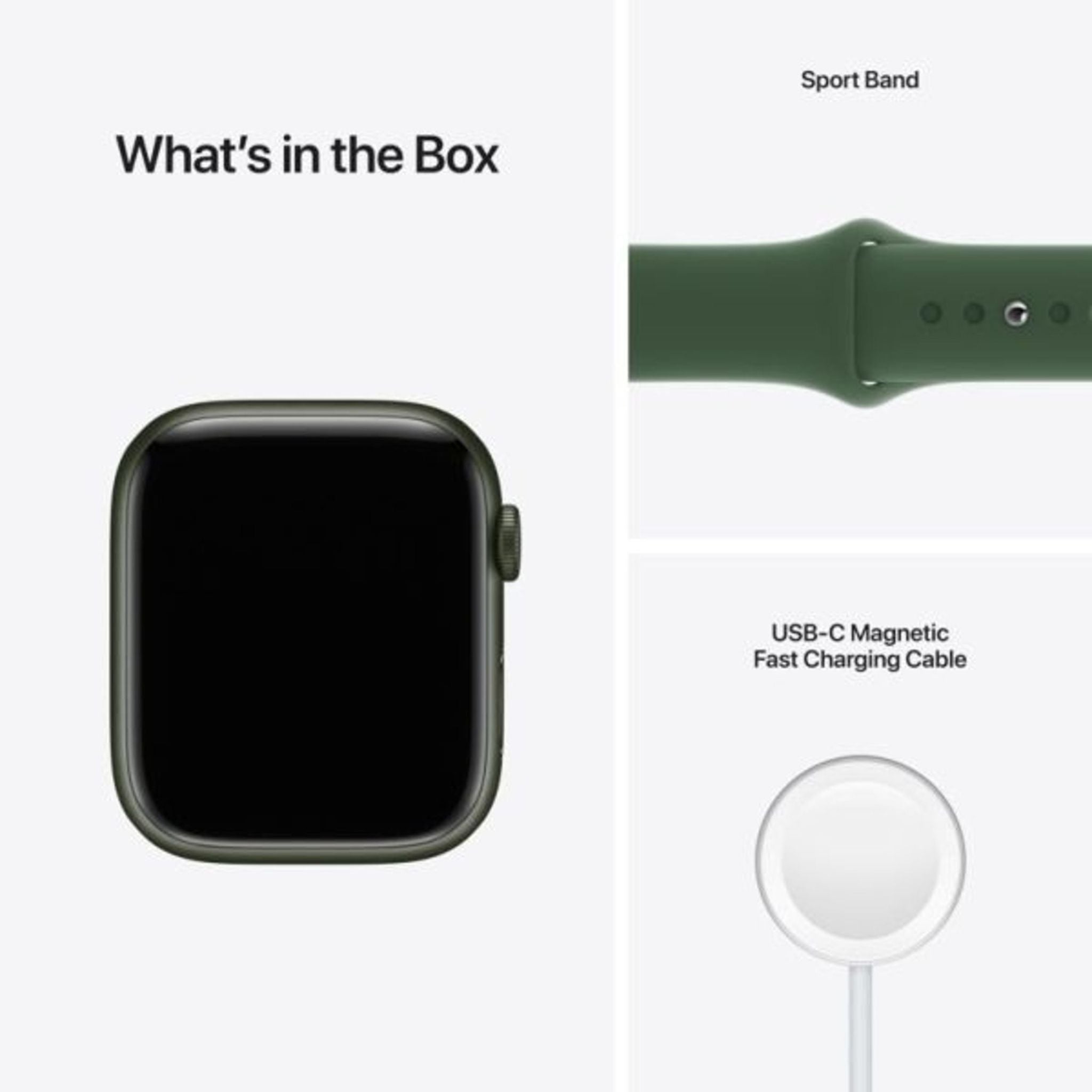 Apple Watch Series 7 GPS + Cellular, 45mm Green Aluminium Case with Clover Sport Band – Middle East Version