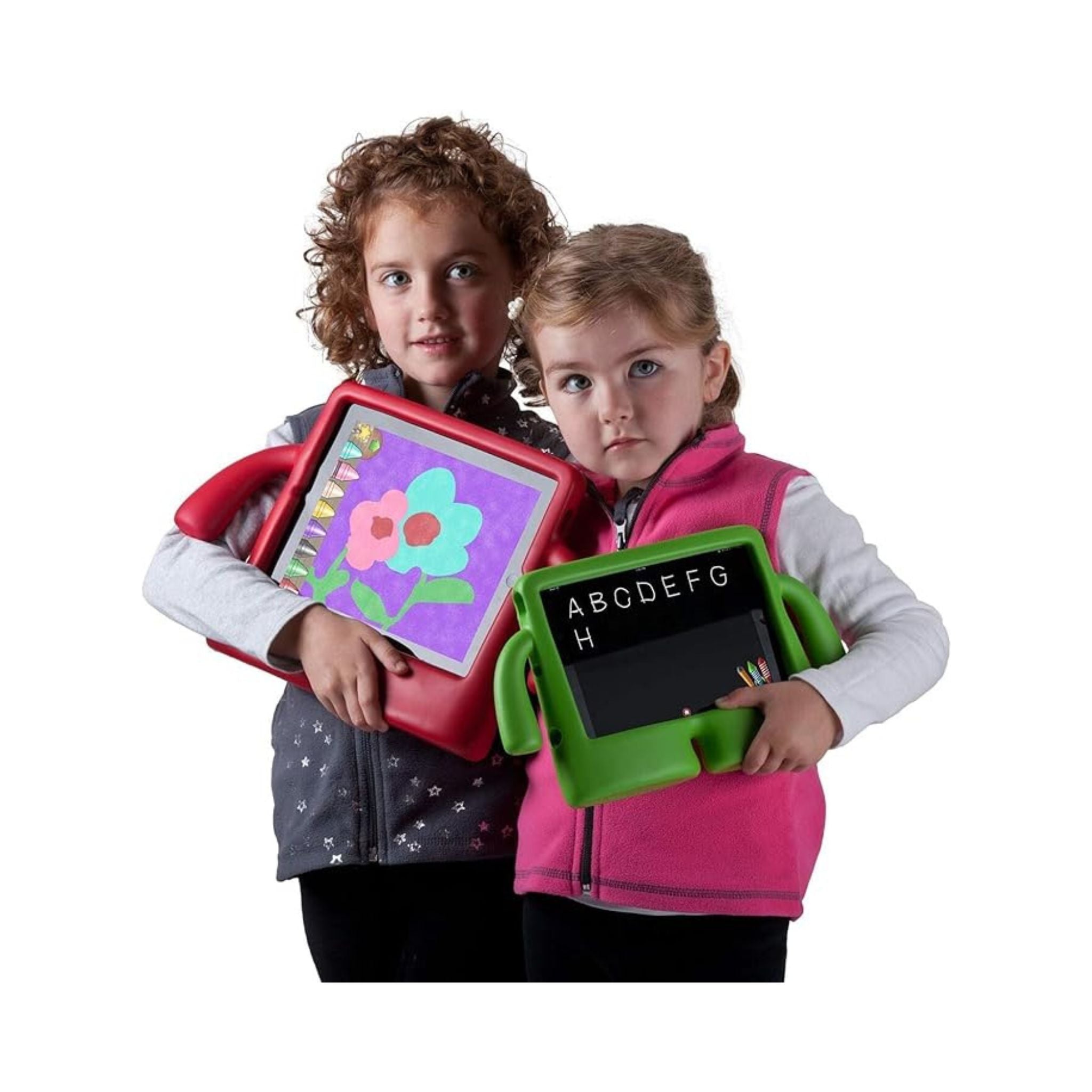 Kids Case for IPad, Silicone IPAD 2-3-4 Fun & Durable iPad Mini Kids Case Ultimate Protection with Freestanding Design-Dark Pink