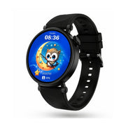 MR-73 Kids Smart Watch for Boys Bluetooth Calling Fitness Sleep Monitor HD Round Display - Black