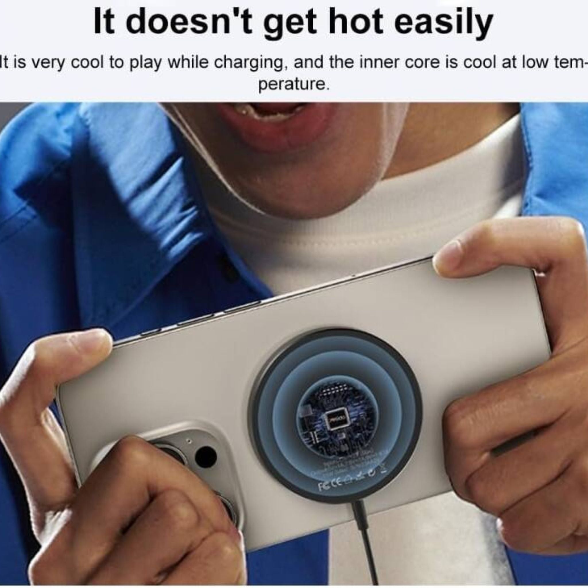 Yesido DS21 Wireless Charger, 15W Fast Charging, N52 Strong Magnets, 360° At Will, Support iPhone Charging, USB-C Charging Interface, Black