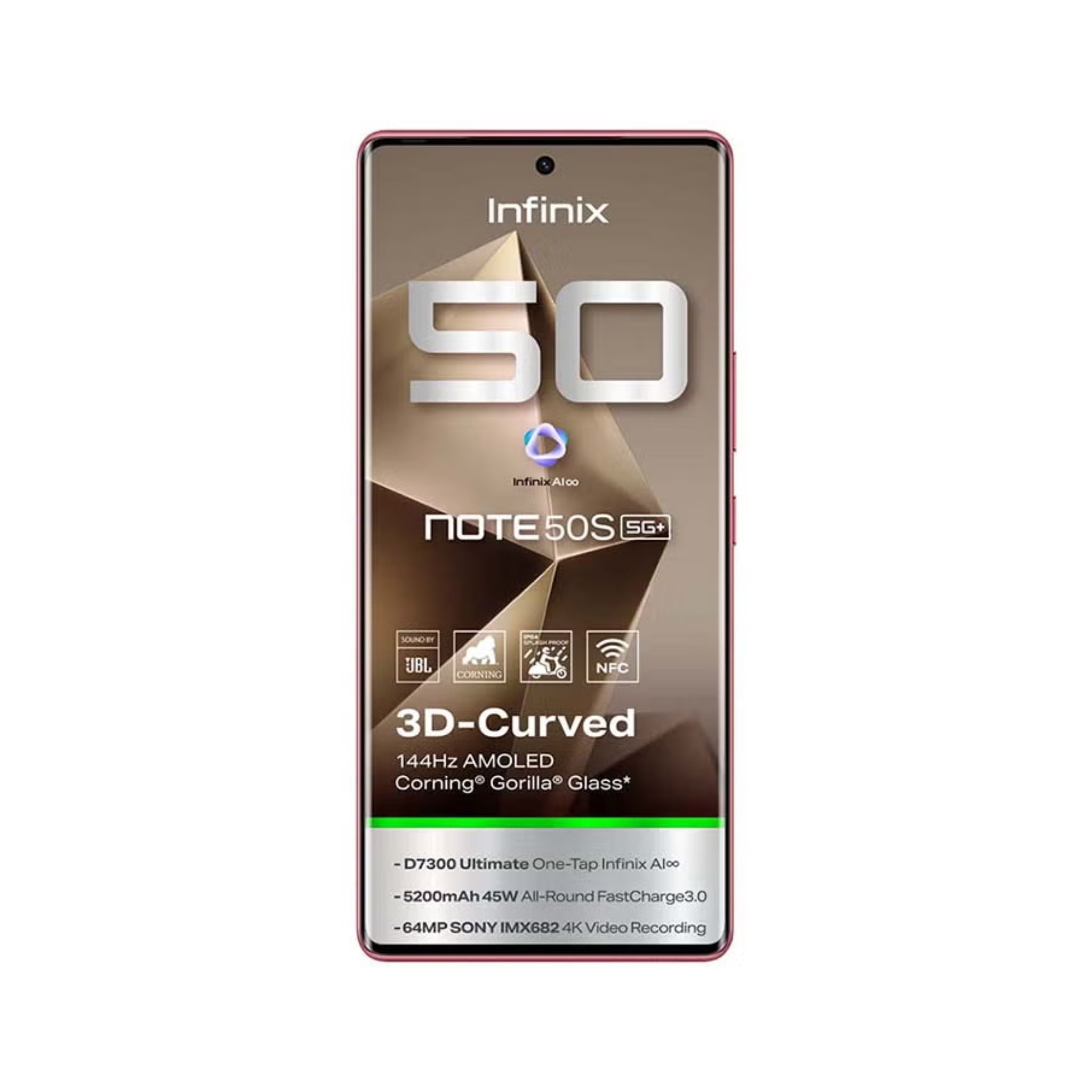 Infinix Note 50 S Dual SIM Burgundy Red 8GB RAM 256GB 5G - Middle East Version