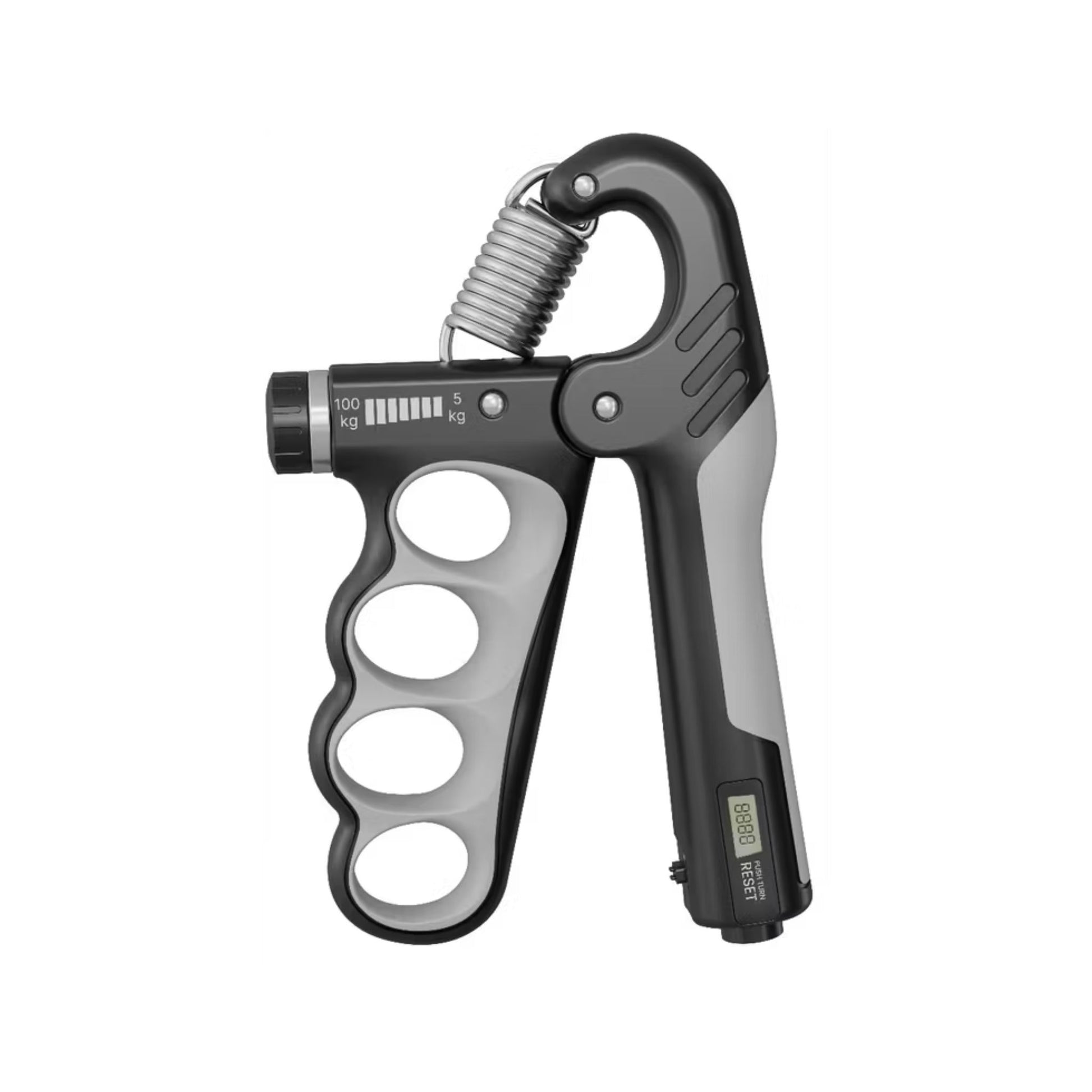 Digital grip strengthener on a white background