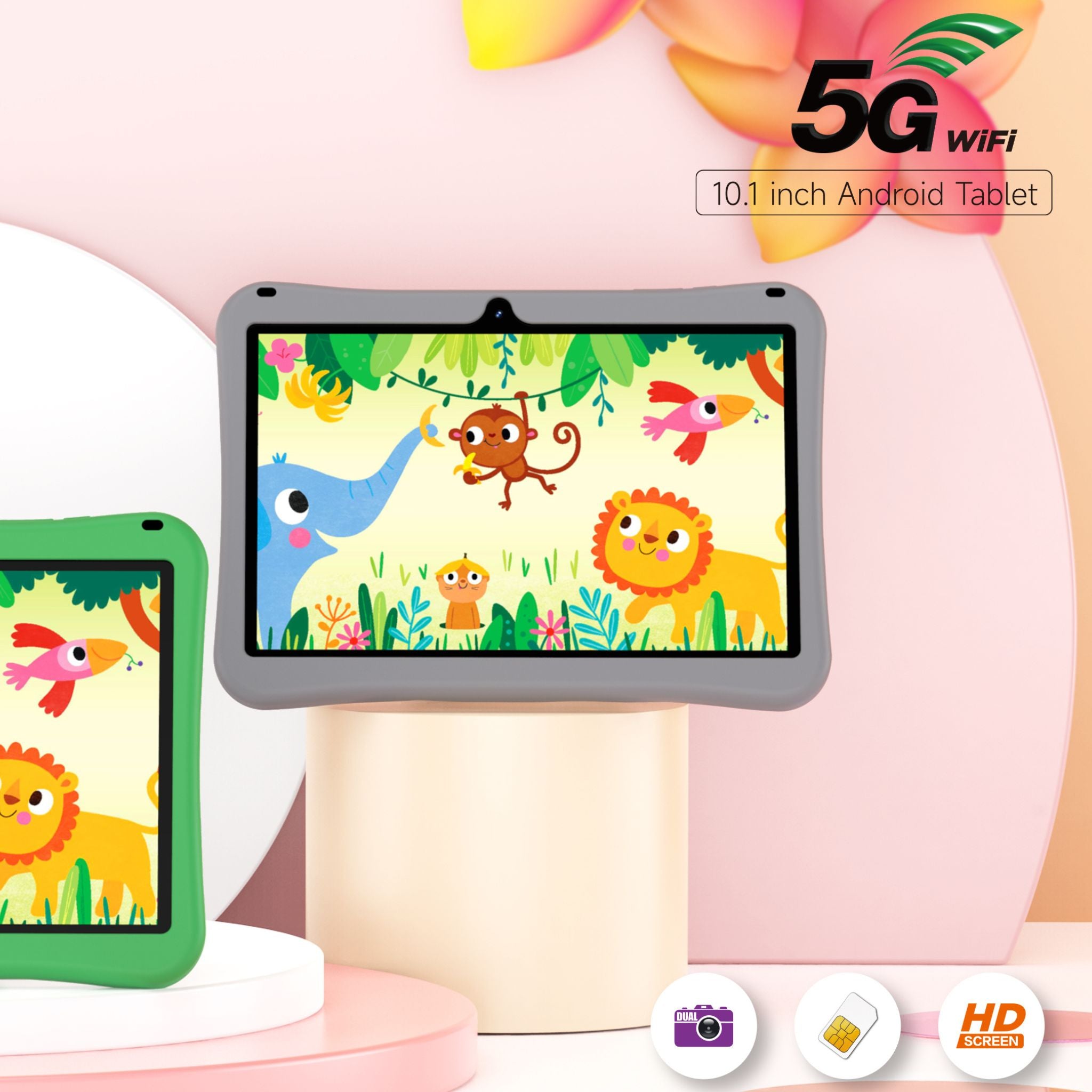 MODIO M25 WiFi Tablet With 10.1 Inch Screen,Dual Sim 8GB RAM 512GB 5G - Middle East Version With Gifts_Green