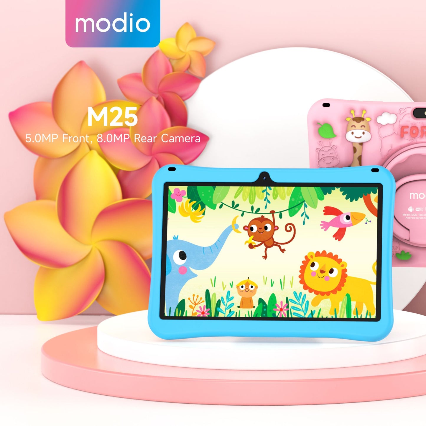 MODIO M25 WiFi Tablet With 10.1 Inch Screen,Dual Sim  Blue 8GB RAM 512GB 5G - Middle East Version With Gift