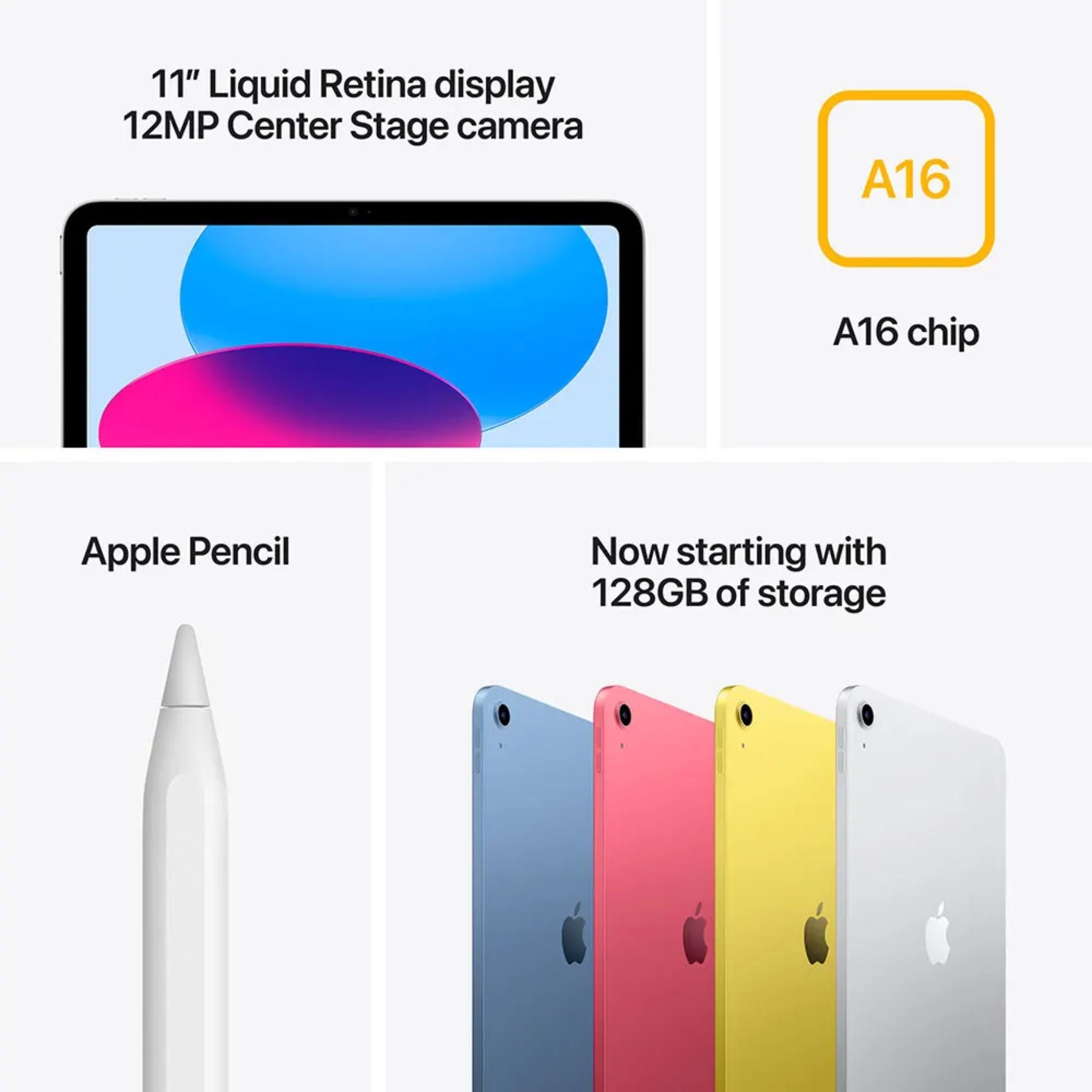 iPad 2025 (11th Generation) A16 11-Inch Cellular 128GB Blue - International Version