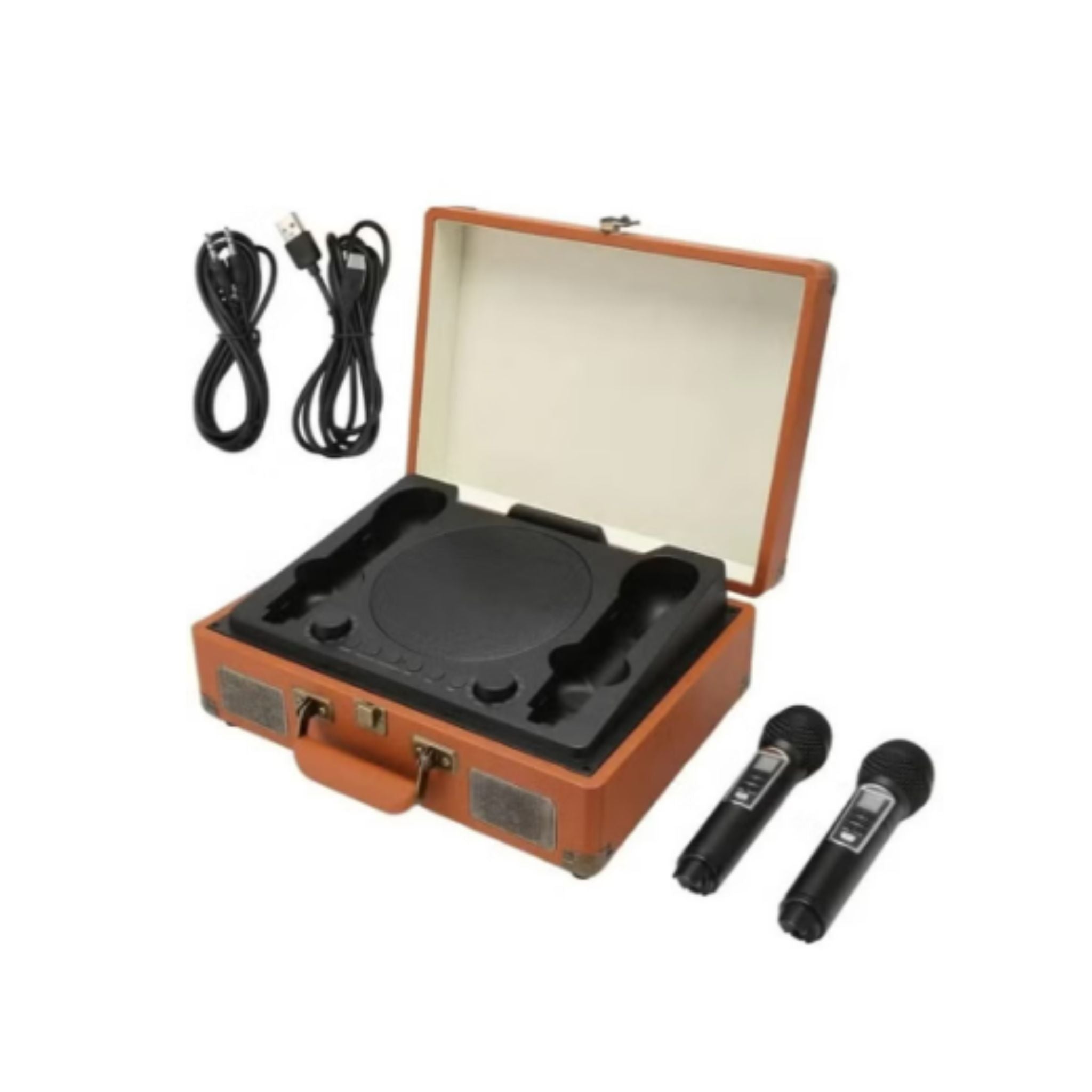 Smartbarry SW01 Karoake Bluetooth Speaker 2mic Suitcase Design