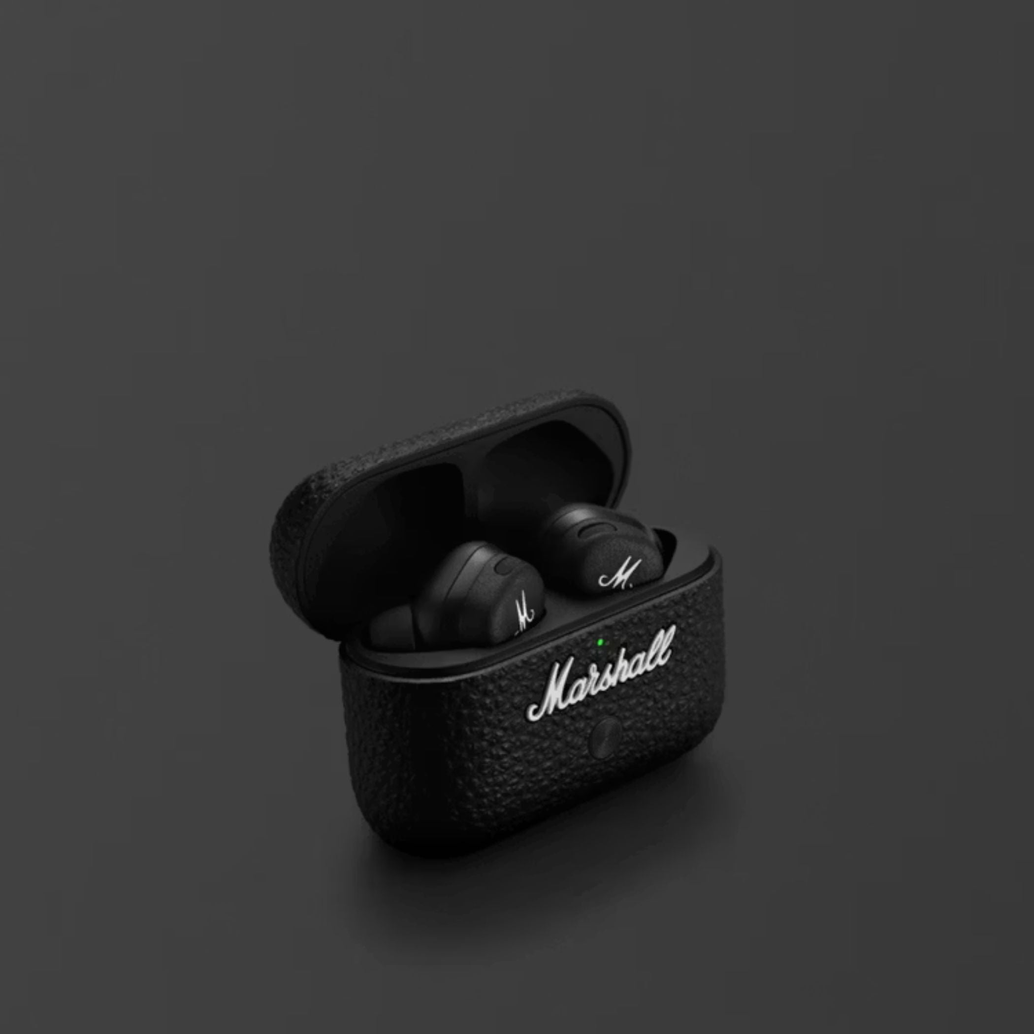 Marshall Motif II Wireless Earbuds with ANC, Touch Controls, Up to 30 Hours Playtime, Fast Charge, Water Resistant, Wireless Charging Compatible, Marshall Signature Sound - Black
