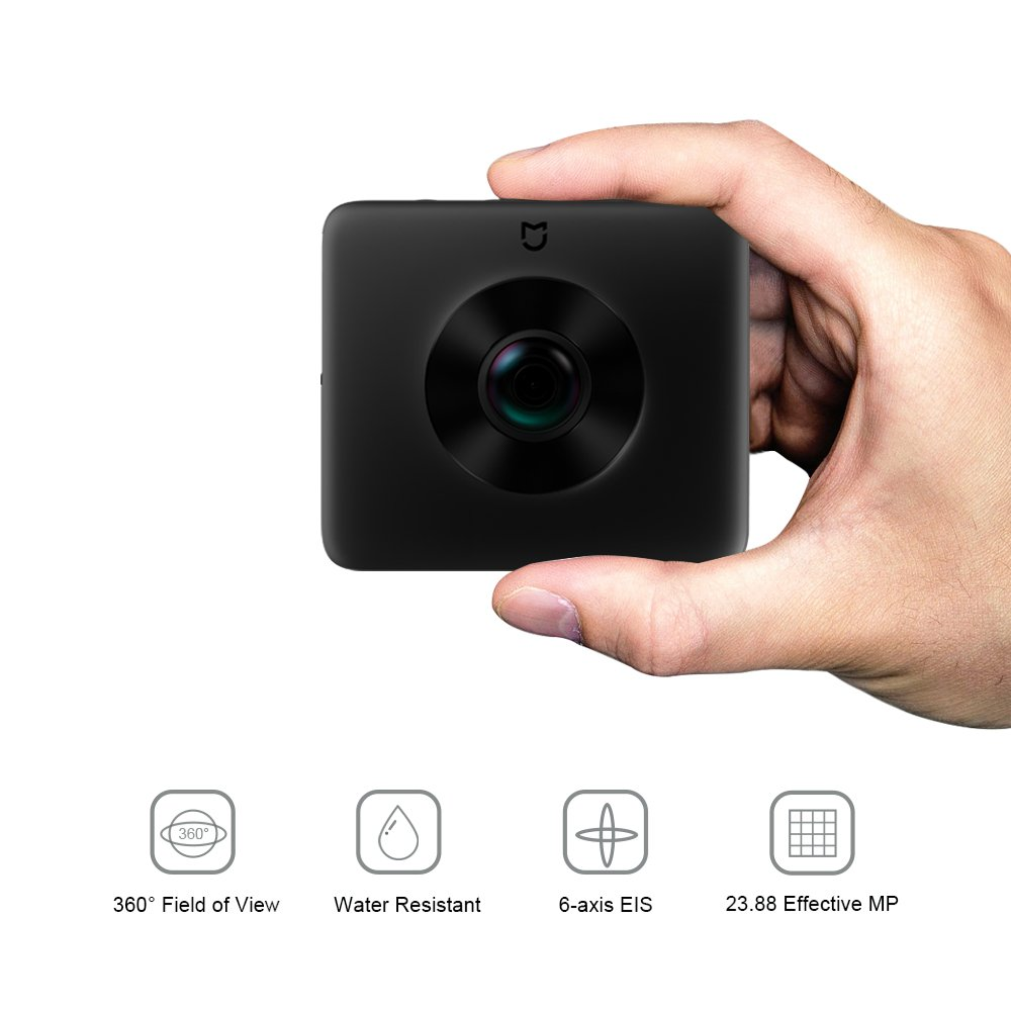 Xiaomi Mi Mi Sphere 23.88MP 3.5K 360 Degree Sports And Action Camera Kit - Black