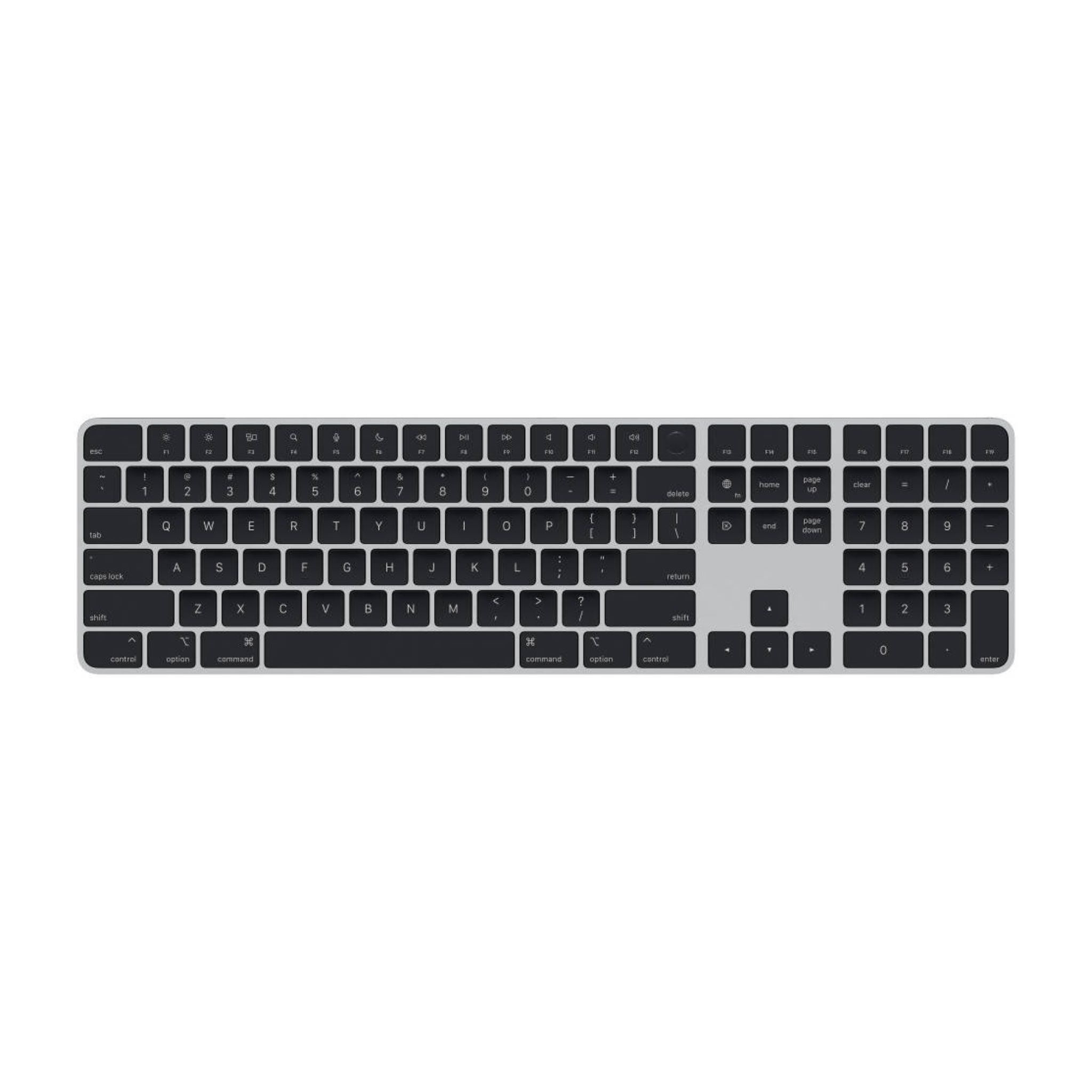 Apple Magic Keyboard, With Touch ID And Numeric Keypad, Mac Compatible, Wireless Bluetooth Connectivity, Lightning to USB Type-C Cable, Built-In Rechargeable Battery, QWERTY, Black