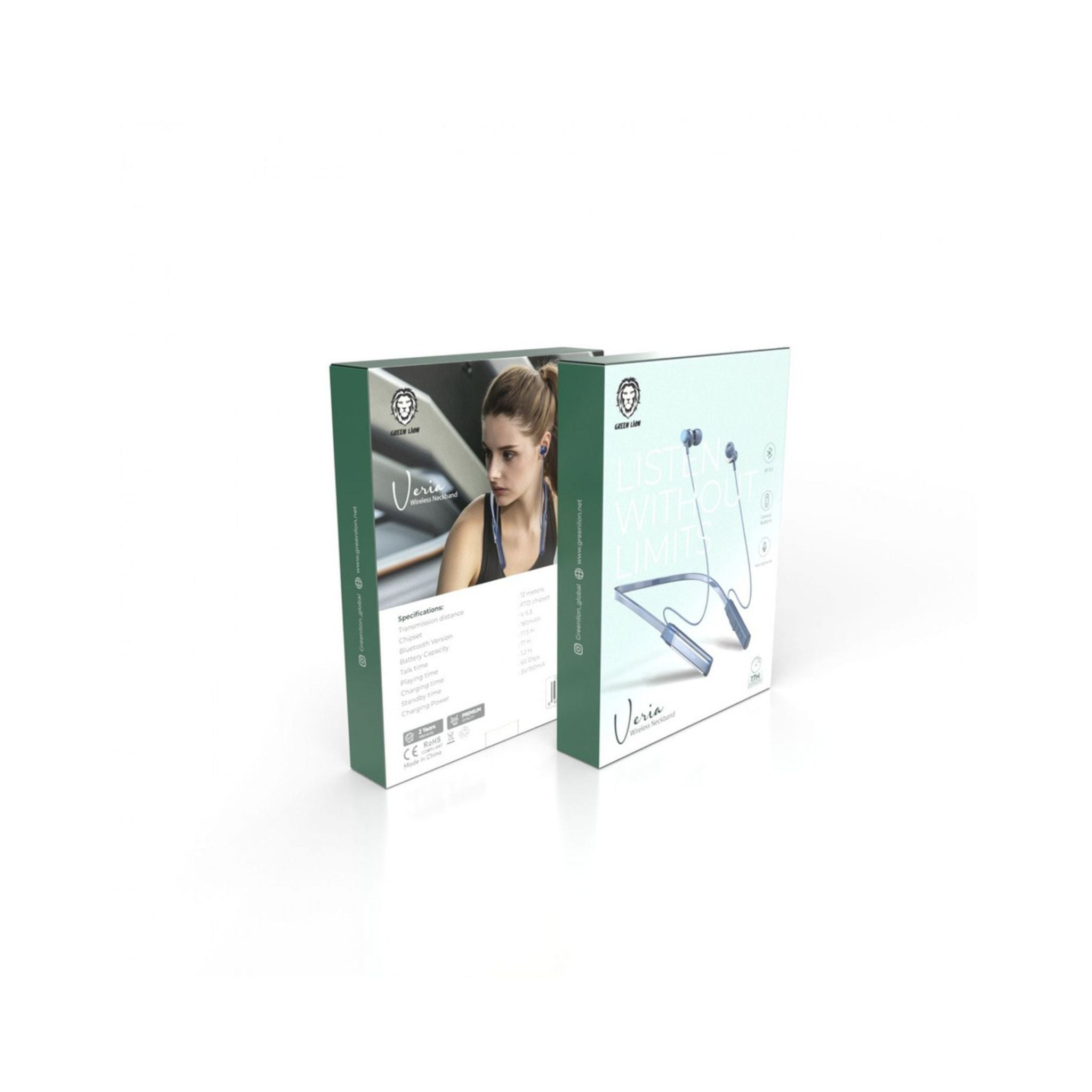 Premium Green Lion Veria Wireless Neckband_Blue