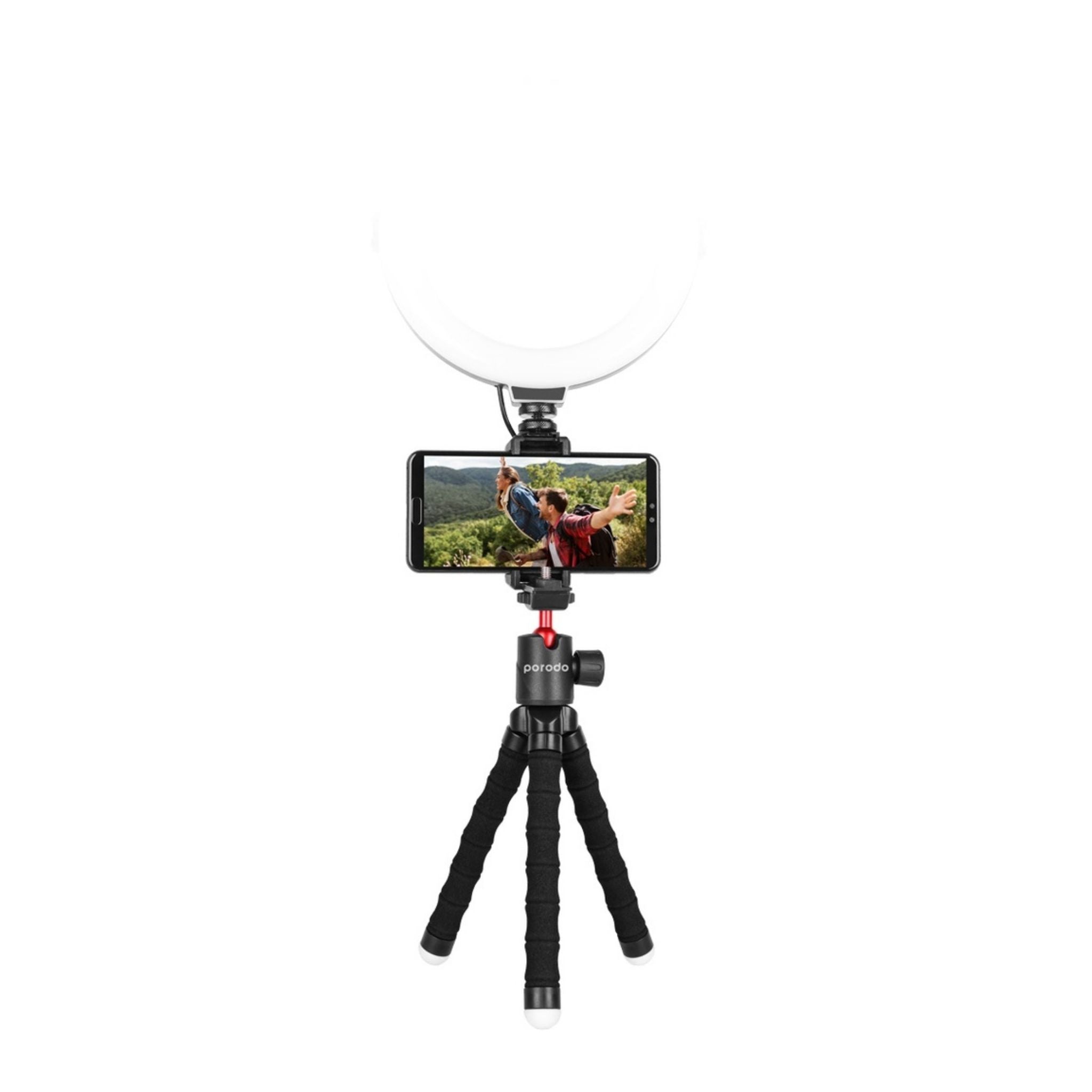 Porodo Table Tripod with Phone Holder - Black