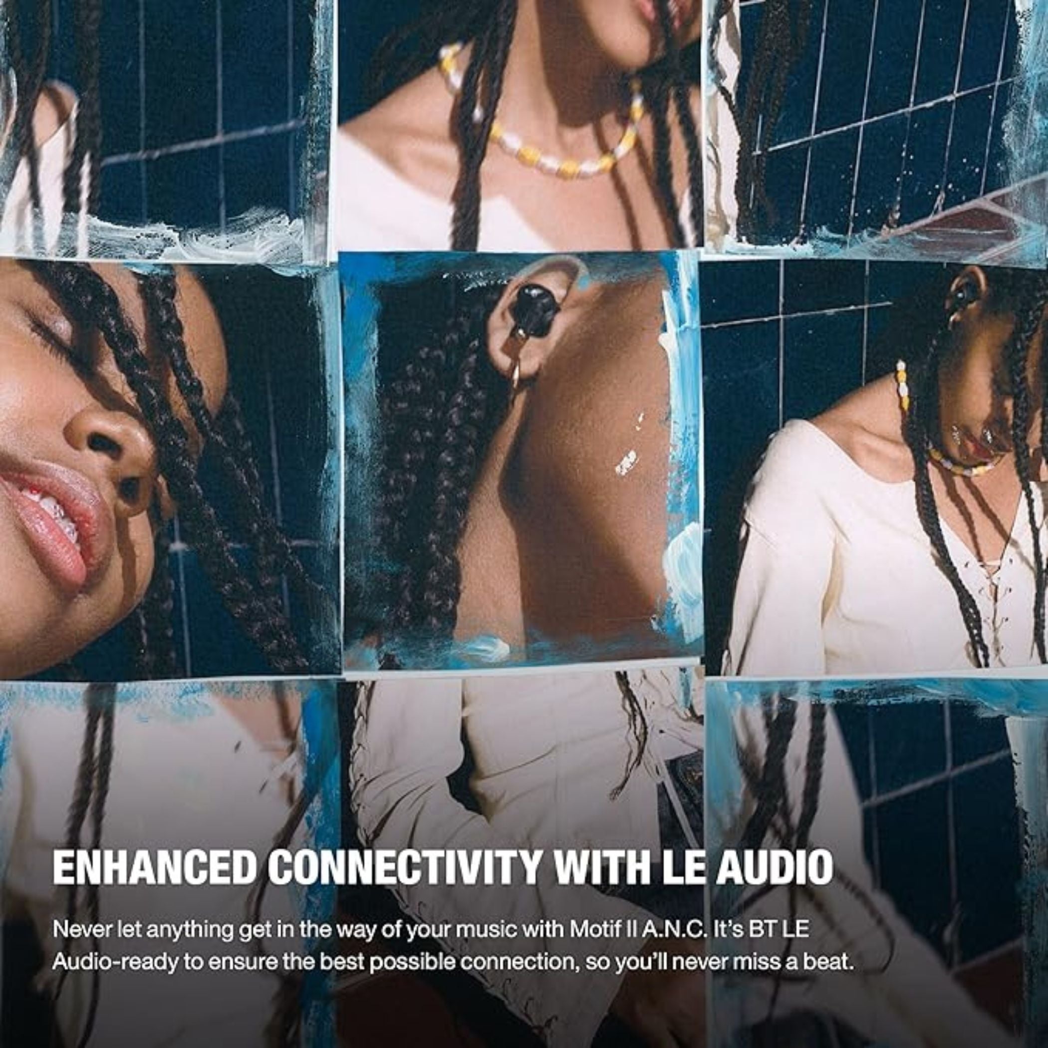 Marshall Motif II Wireless Earbuds with ANC, Touch Controls, Up to 30 Hours Playtime, Fast Charge, Water Resistant, Wireless Charging Compatible, Marshall Signature Sound - Black