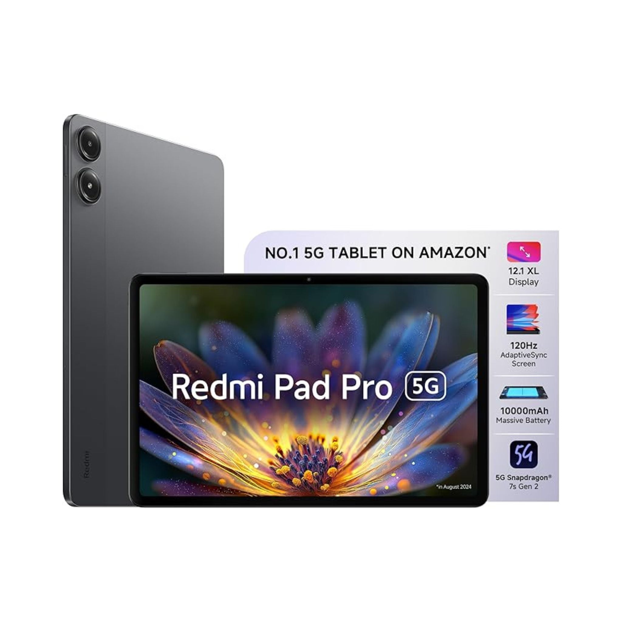 Xiaomi Redmi Pad Pro 5G 12.1-Inch 2.5K Display 8GB RAM 256GB - Global Version- Graphite Gray
