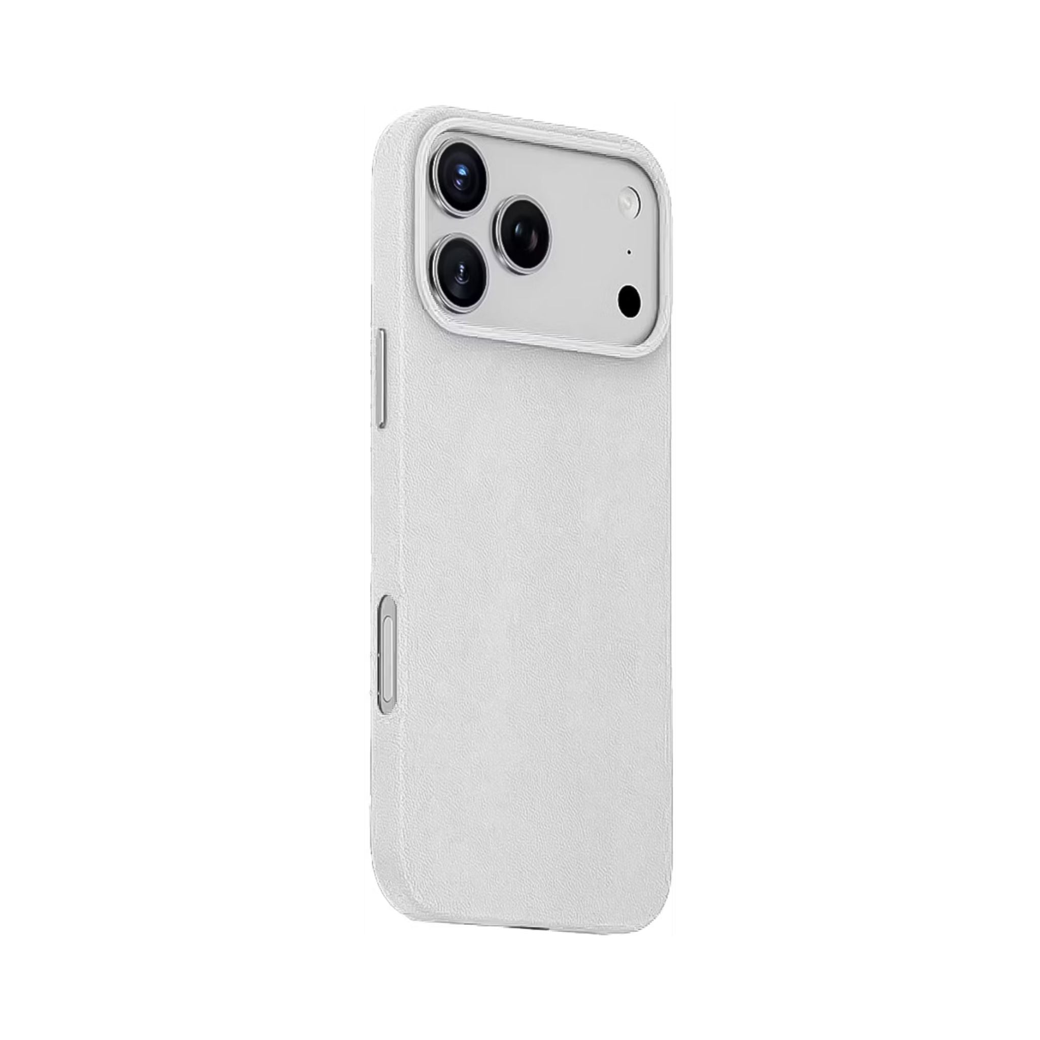 White phone case on a white background