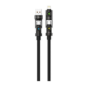 Porodo Powerglow 4-In-1 High-Speed Charging Cable PD 240W - Black