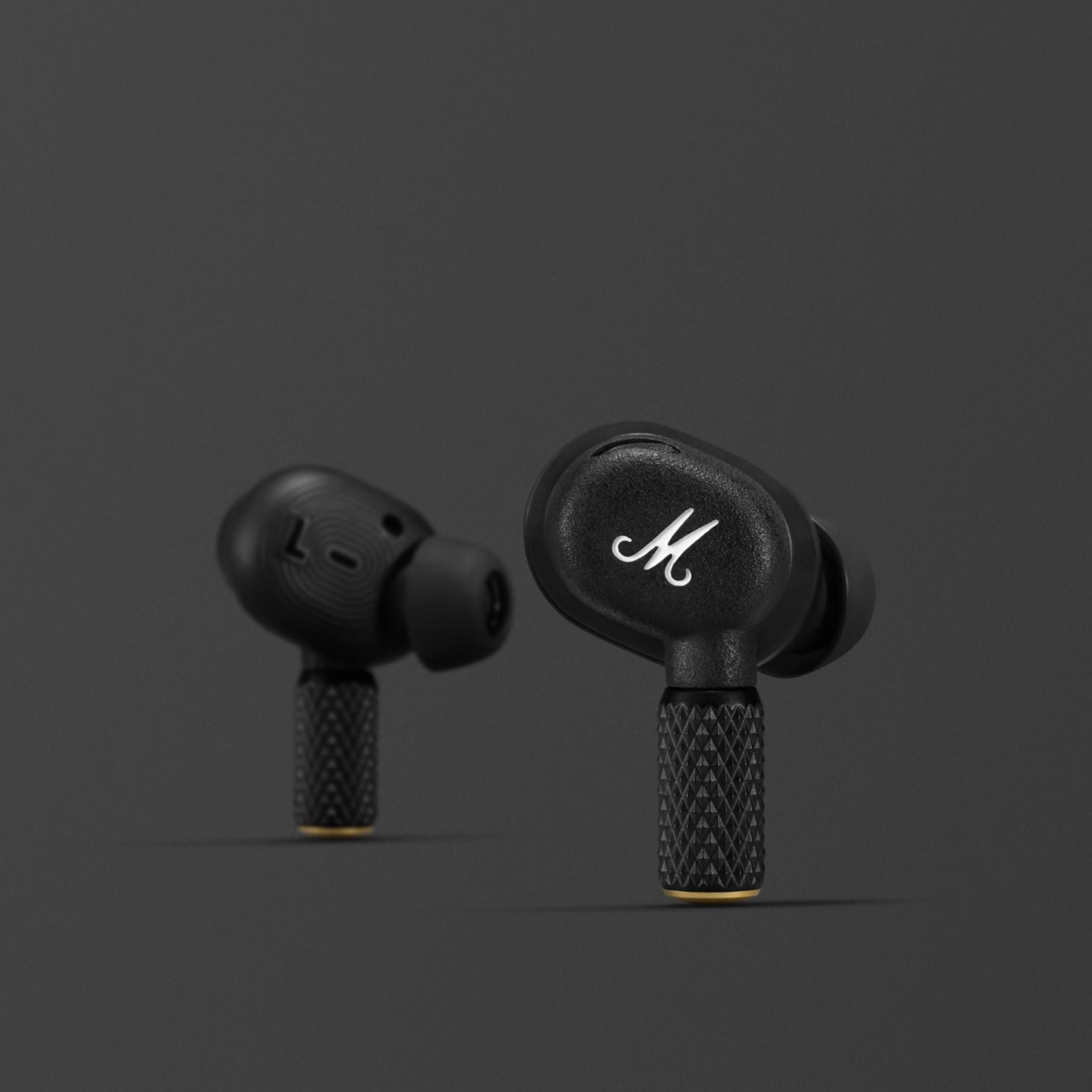 Marshall Motif II Wireless Earbuds with ANC, Touch Controls, Up to 30 Hours Playtime, Fast Charge, Water Resistant, Wireless Charging Compatible, Marshall Signature Sound - Black
