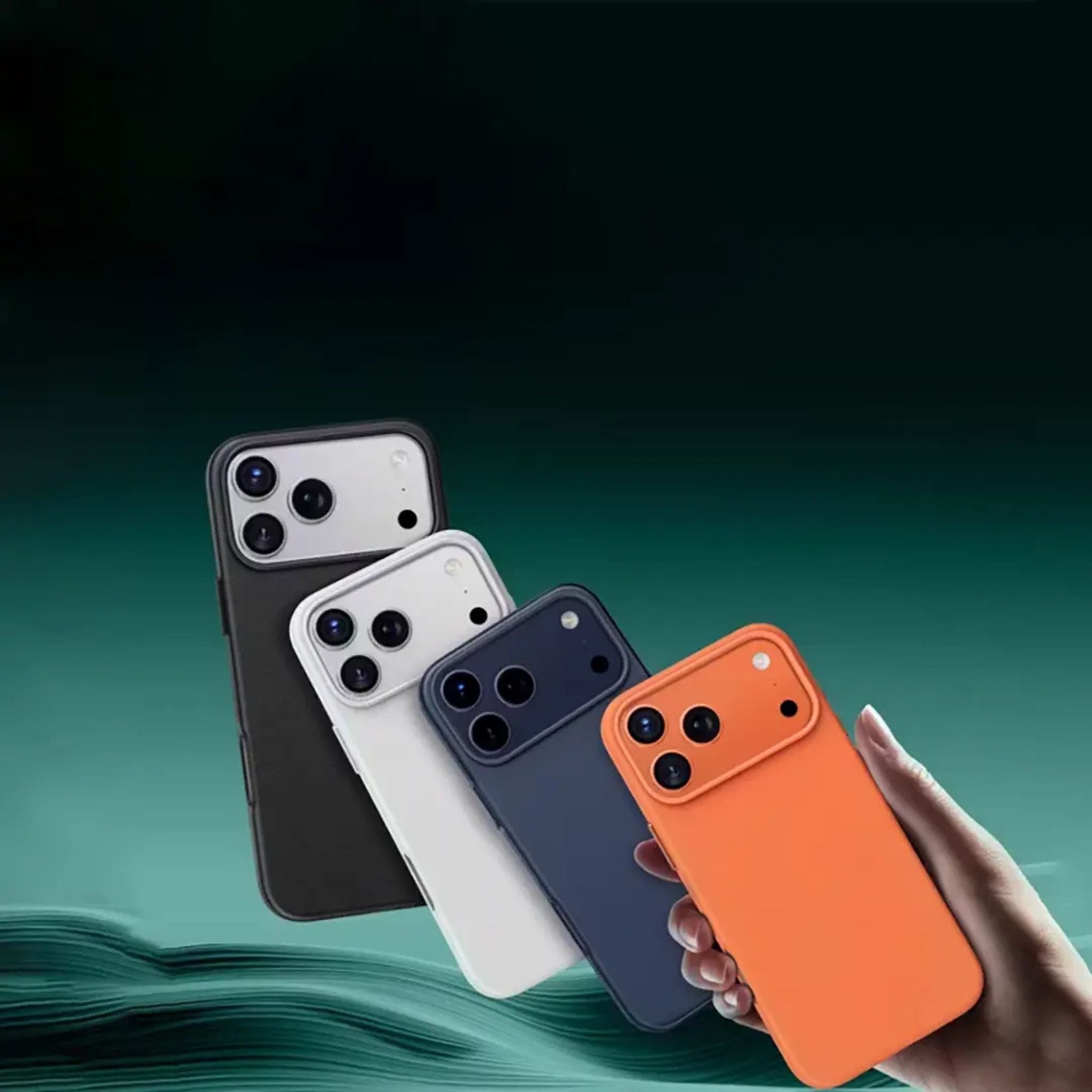 Green Lion Leather MagSafe Case for iPhone 17 Pro, Drop & Camera Protection, Anti-Scratch, Comfortable Grip - White