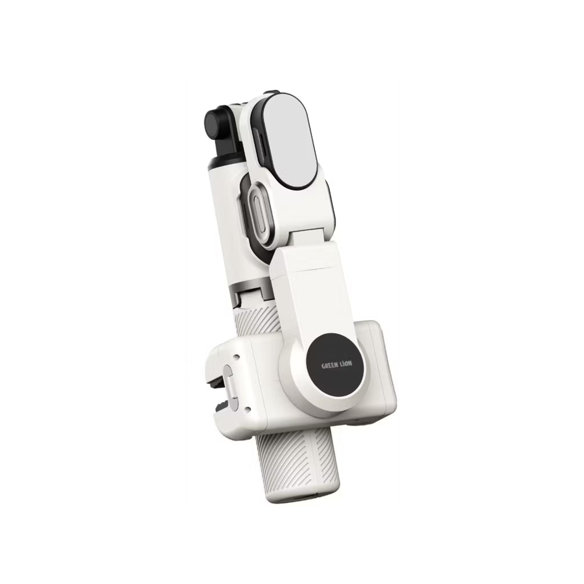 Green Lion Palermo Gimbal Tripod Stand with Remote Control, 3-Mode Shooting, Single Axis Stabilizer, Universal Phone Holder, 4-7 Hours Working Time, 60–84mm Phone Holder Size - White