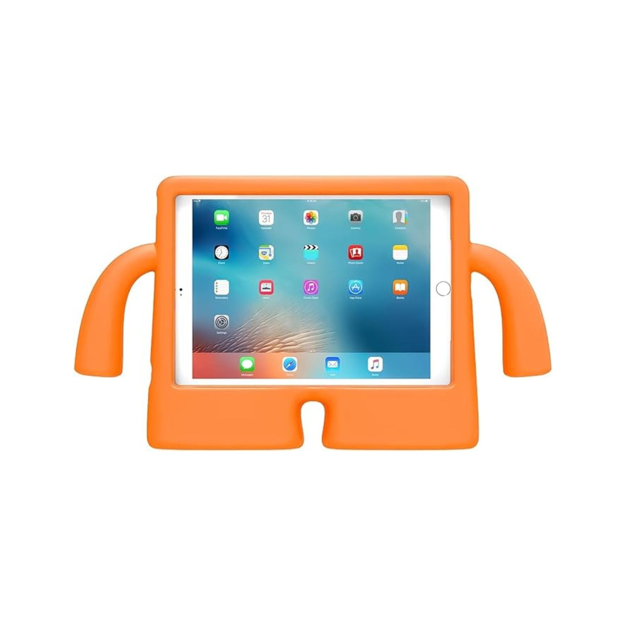 iPad 10.2/10.5 Case 9th/8th/7th Generation (2021/2020/2019), iPad Air 3rd Generation/Pro Shockproof Rugged Protective Case for Kids Boys Girls- Orange