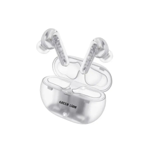 Green Lion Transparent Pro 2 Wireless Earbuds -White