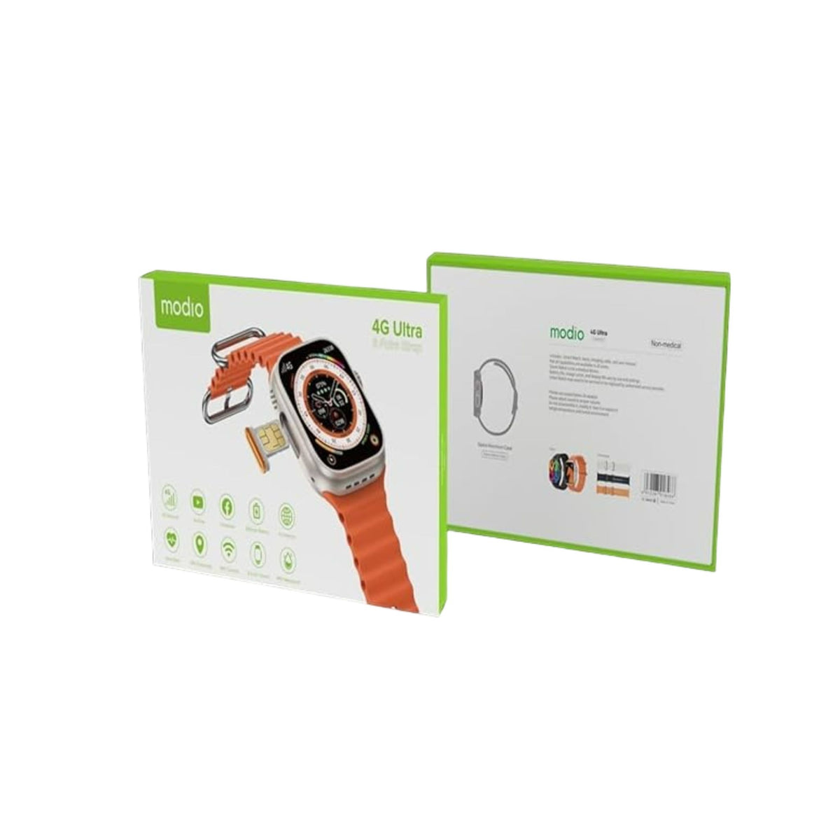 Modio Ultra Modio 4G Ultra Smart Watch with 2.2 Inch HD Display & SIM Support – Th ...