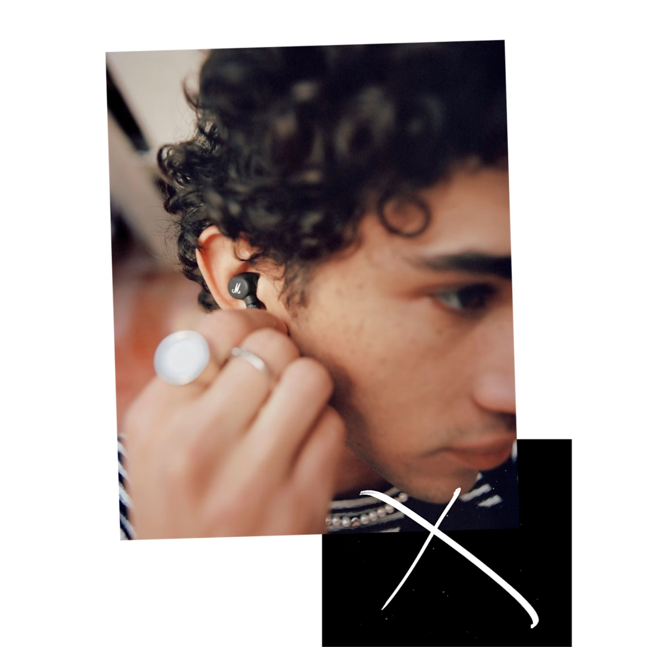 Marshall Motif II Wireless Earbuds with ANC, Touch Controls, Up to 30 Hours Playtime, Fast Charge, Water Resistant, Wireless Charging Compatible, Marshall Signature Sound - Black