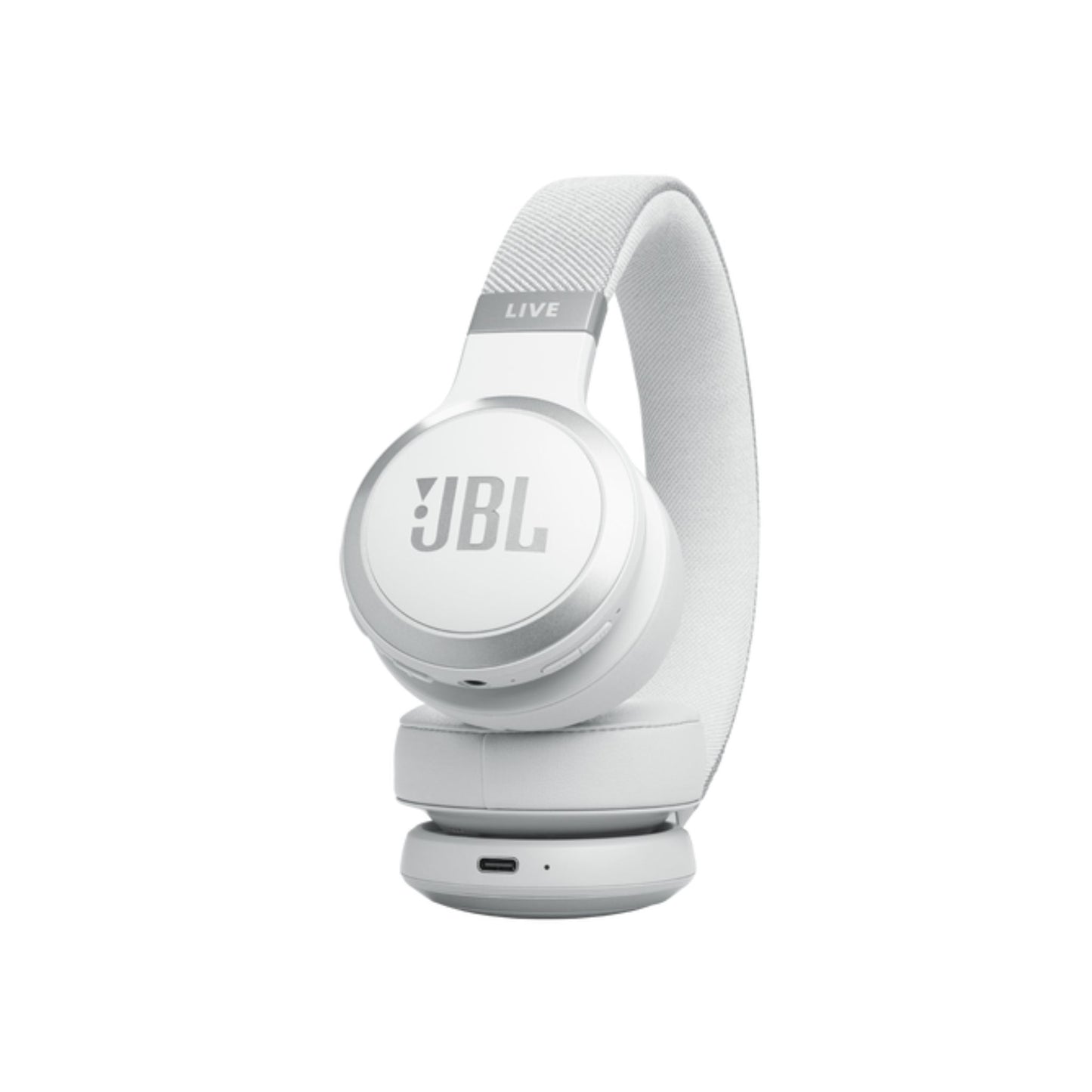 JBL LIVE 670NC Wireless On-Ear Headphones with True Adaptive Noise Cancelling Wireless Over-Ear Headphones, Pure Bass Sound, Smart Ambient, Bluetooth 5.3, Le Audio, VoiceAware, 64H Battery, White