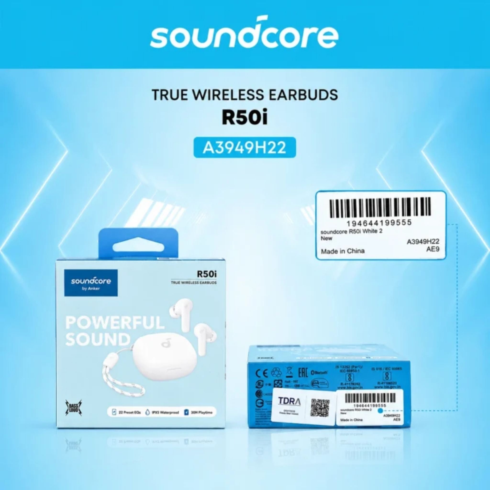 Soundcore R50i True Wireless Earbuds - White