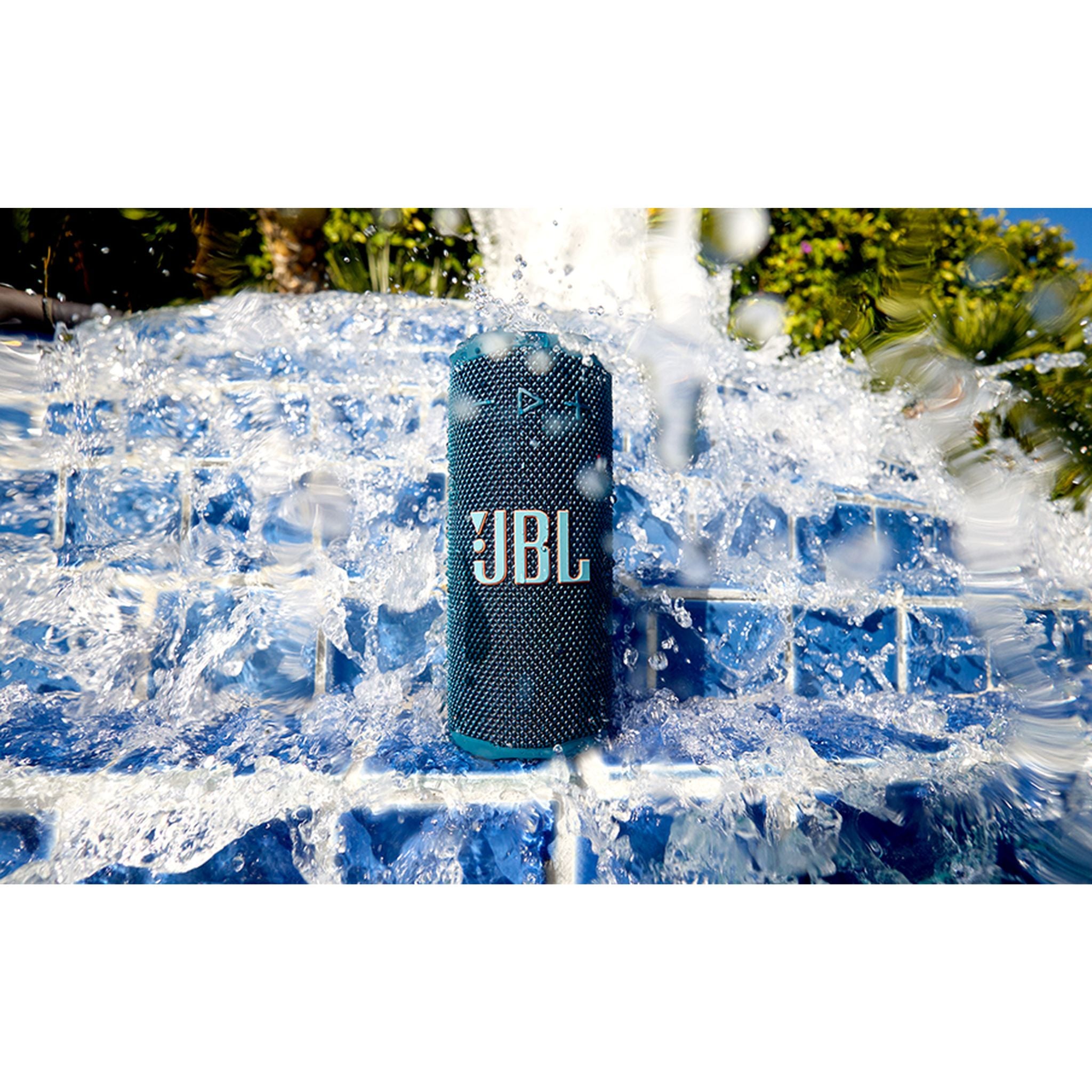 JBL Grip Compact Bluetooth Speaker, JBL Pro Sound with AI Sound Boost, IP68 Waterproof and Dustproof, Ambient Light, Up to 14 Hours Playback, Auracast Multi-Speaker, JBL Portable App, Blue