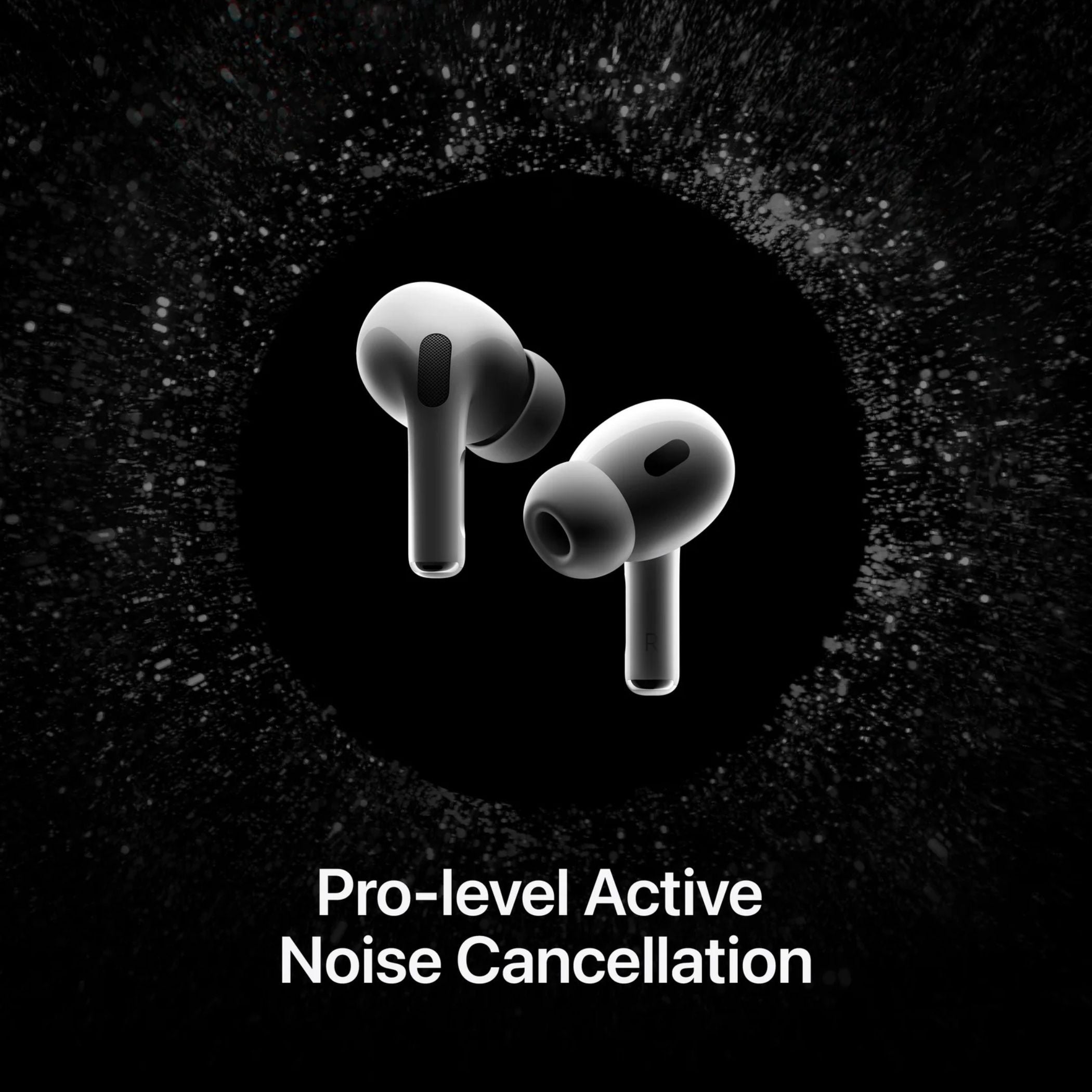 Apple AirPods Pro 2 Wireless Earbuds, Bluetooth Headphones, Active Noise Cancellation, Hearing Aid Feature, Transparency, Personalized Spatial Audio, High-Fidelity Sound, H2 Chip, USB-C Charging - White