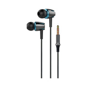 Green Lion Vibra Stereo In-Ear Headphones, Call Button, Built-in Mic, 3.5mm Audio Jack - Black in a white background