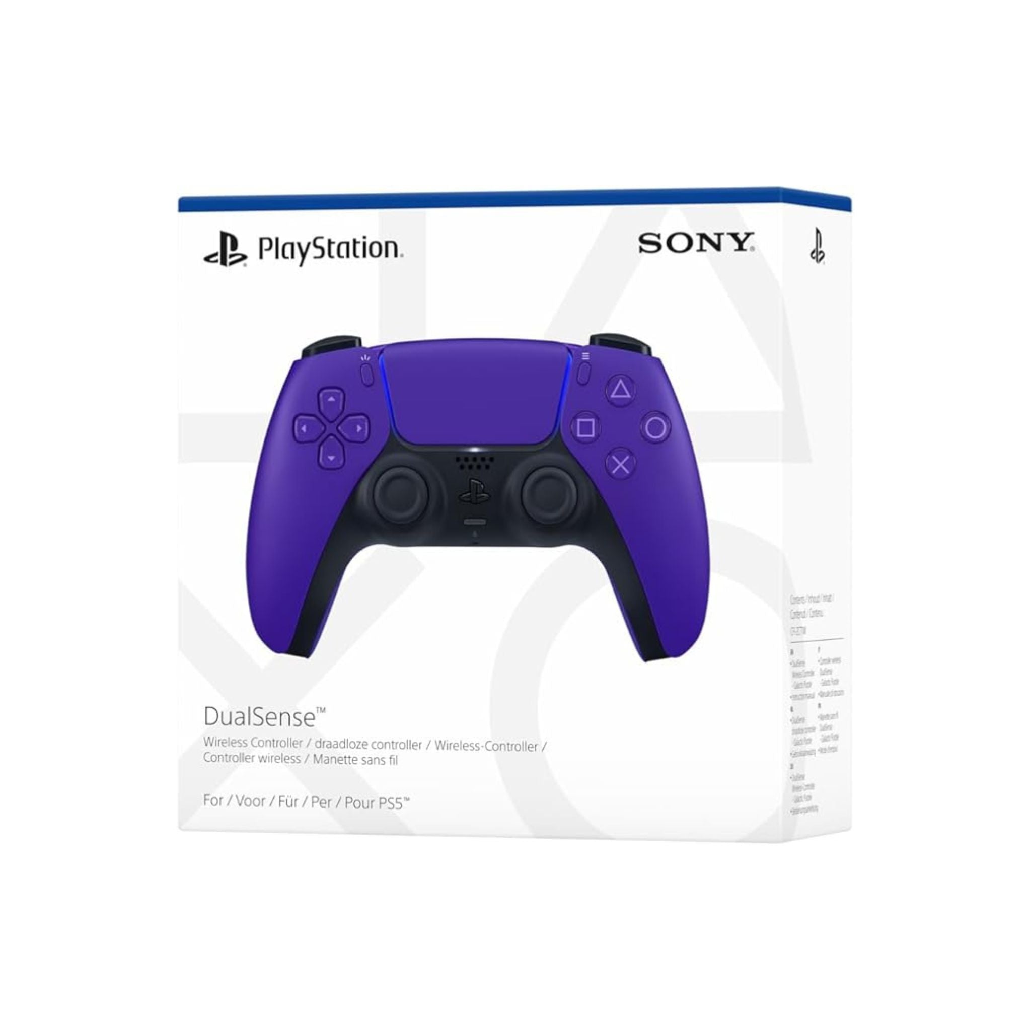 Sony PS5 PlayStation Dual Sense Wireless Controller with Built-in Microphone & Speaker, Haptic Feedback, 14 Keys Total, Adaptive Triggers, Motion Sensor - Purple