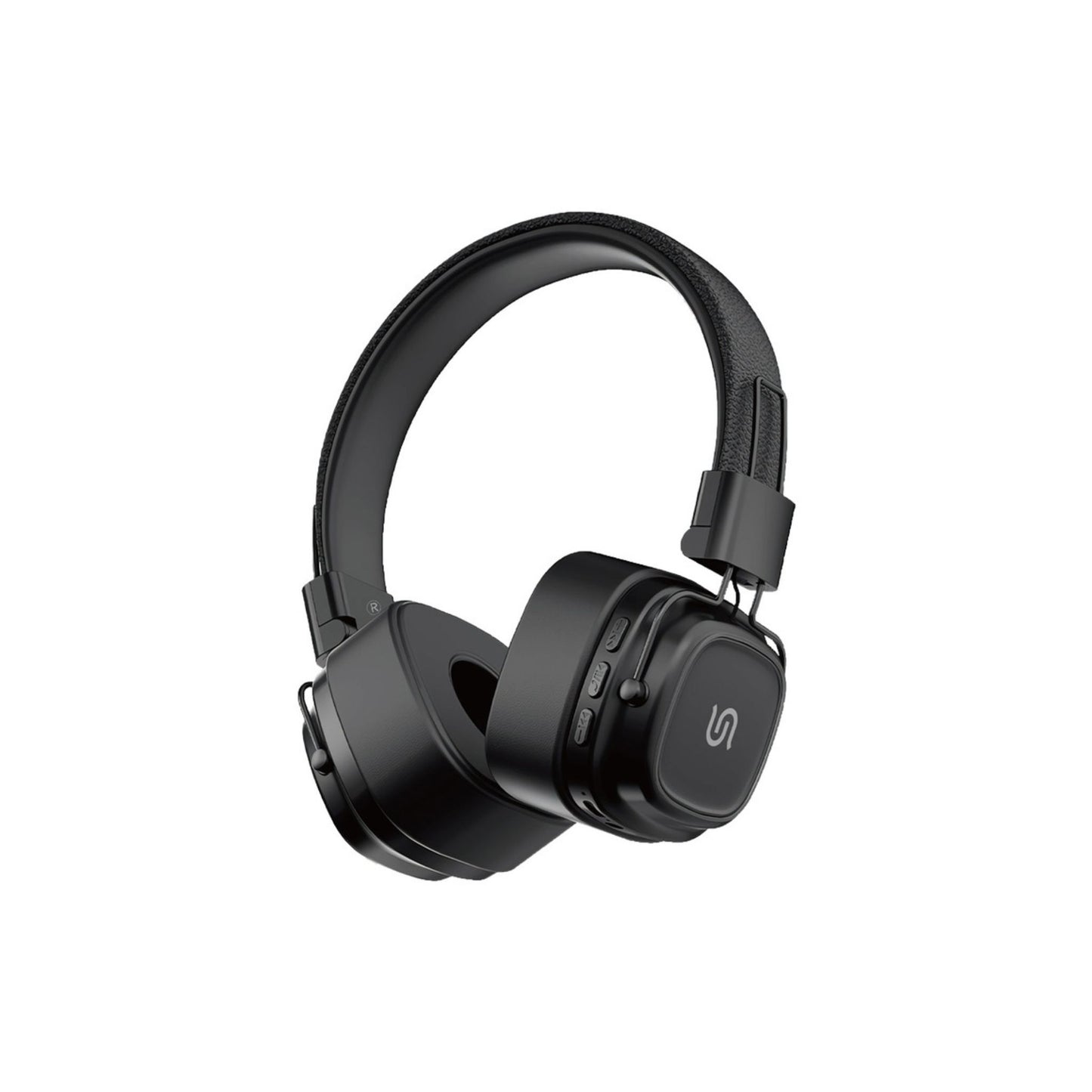 Porodo Soundtec Vintage Wireless ENC Headphone 350mAh, BT V5.3 EDR, 13H Playtime, 200H Standby Time, Micro SD Slot, Skin-Friendly & Lightweight, for Gym, Running, Work _Black