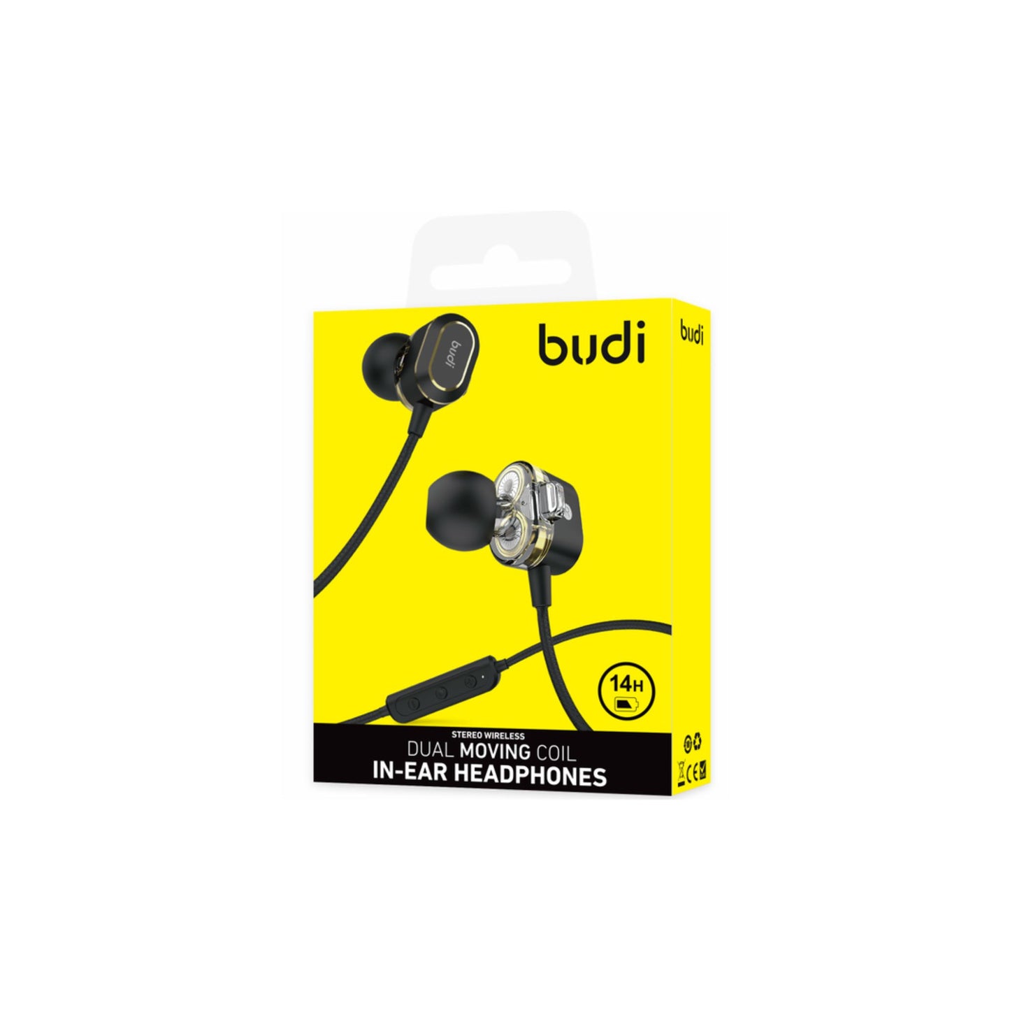 Budi Double moving COIL Bluetooth sports earphones