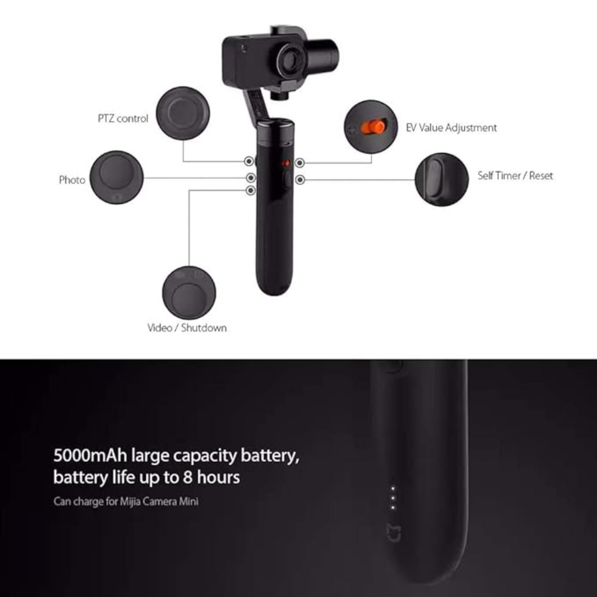 Xiaomi Mi Action Camera Handheld Gimbal black EU
